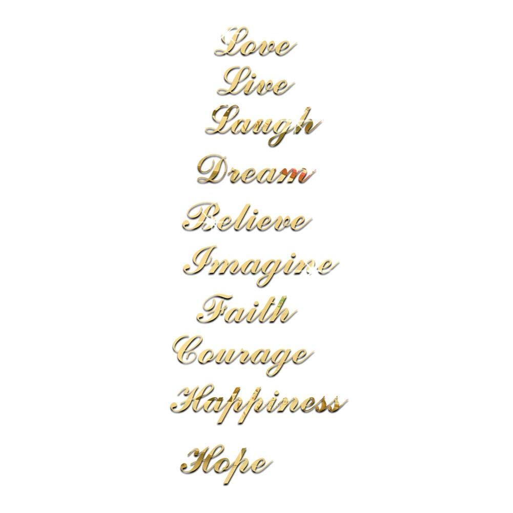 EVTSCAN Self-Adhesive Decorative Mirror Wall Stickers - Gold Peel and Stick Stair Decals for Living Room, Kids Playroom, Dining Area, Hallway & Home Office - Perfect for Home Decor and Wall Accents