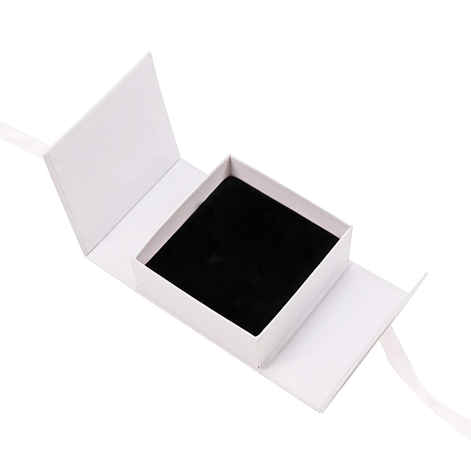 Mosichi Jewelry Storage Box - Portable Necklace, Earring & Ring Organizer with Ribbon for Bracelets | Perfect for Travel, Home & Gift Giving