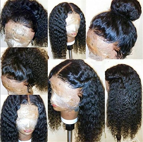 Cool2day Brazilian Virgin Human Hair Lace Front Wig - 130% Density Deep Curly Loose Wave with Baby Hair for Black Women | Perfect for Daily Wear, Cosplay & Special Occasions