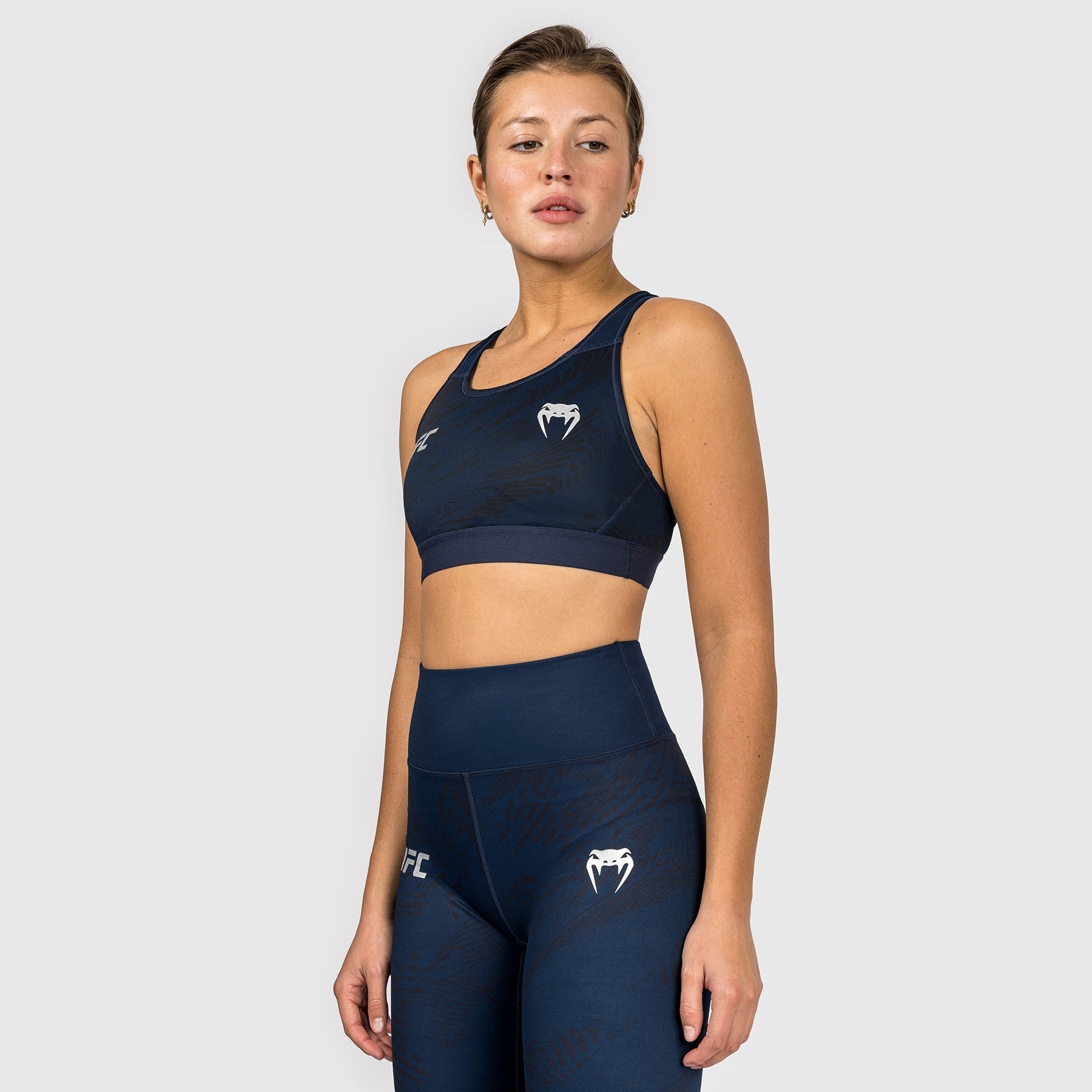 Venum UFC Fusion Fight Week Women's Sports Bra - Breathable Workout Top for MMA, Boxing & Fitness Training - Oceanic Blue - Perfect for Gym, Running & Combat Sports