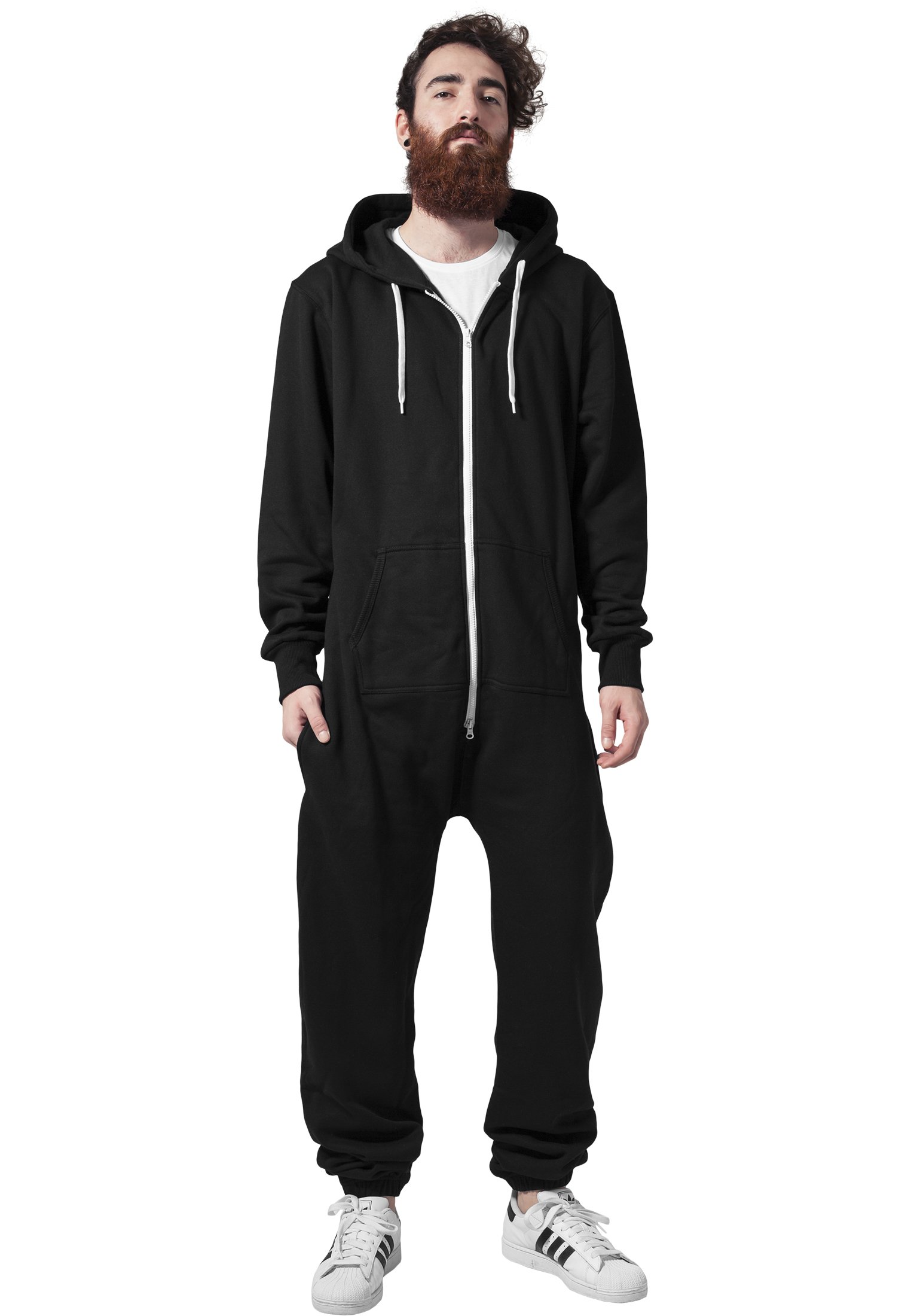 Urban Classics Men's Sweat Jumpsuit | Comfortable Hooded Tracksuit for Casual Wear, Lounge & Street Style | Perfect for Gym, Running, Travel & Home Relaxation