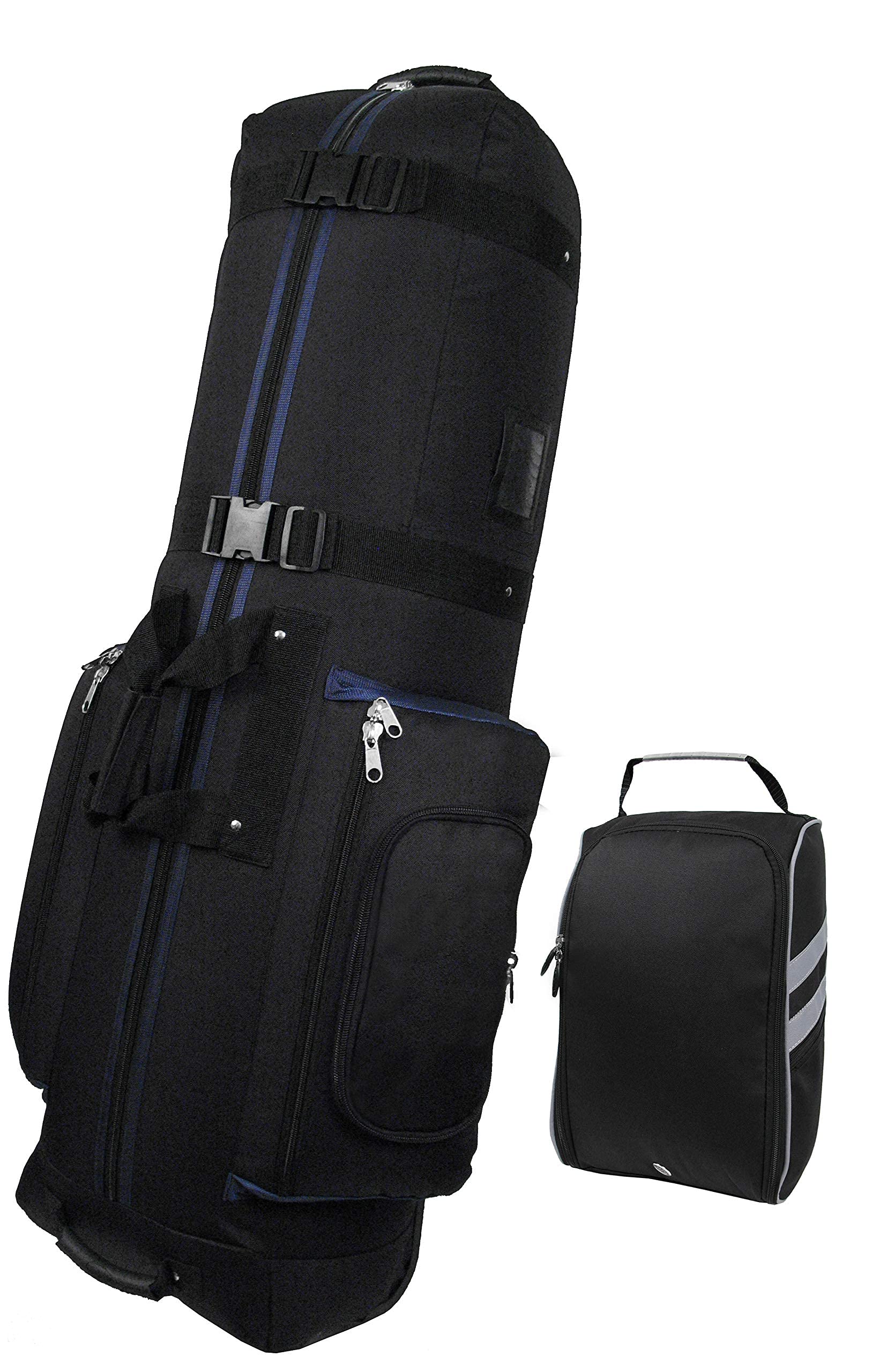 CaddyDaddy Constrictor 2 Golf Club Travel Cover & Shoe Bag - Waterproof Golf Club Protector for Air Travel & Storage - Perfect for Golfers on the Go