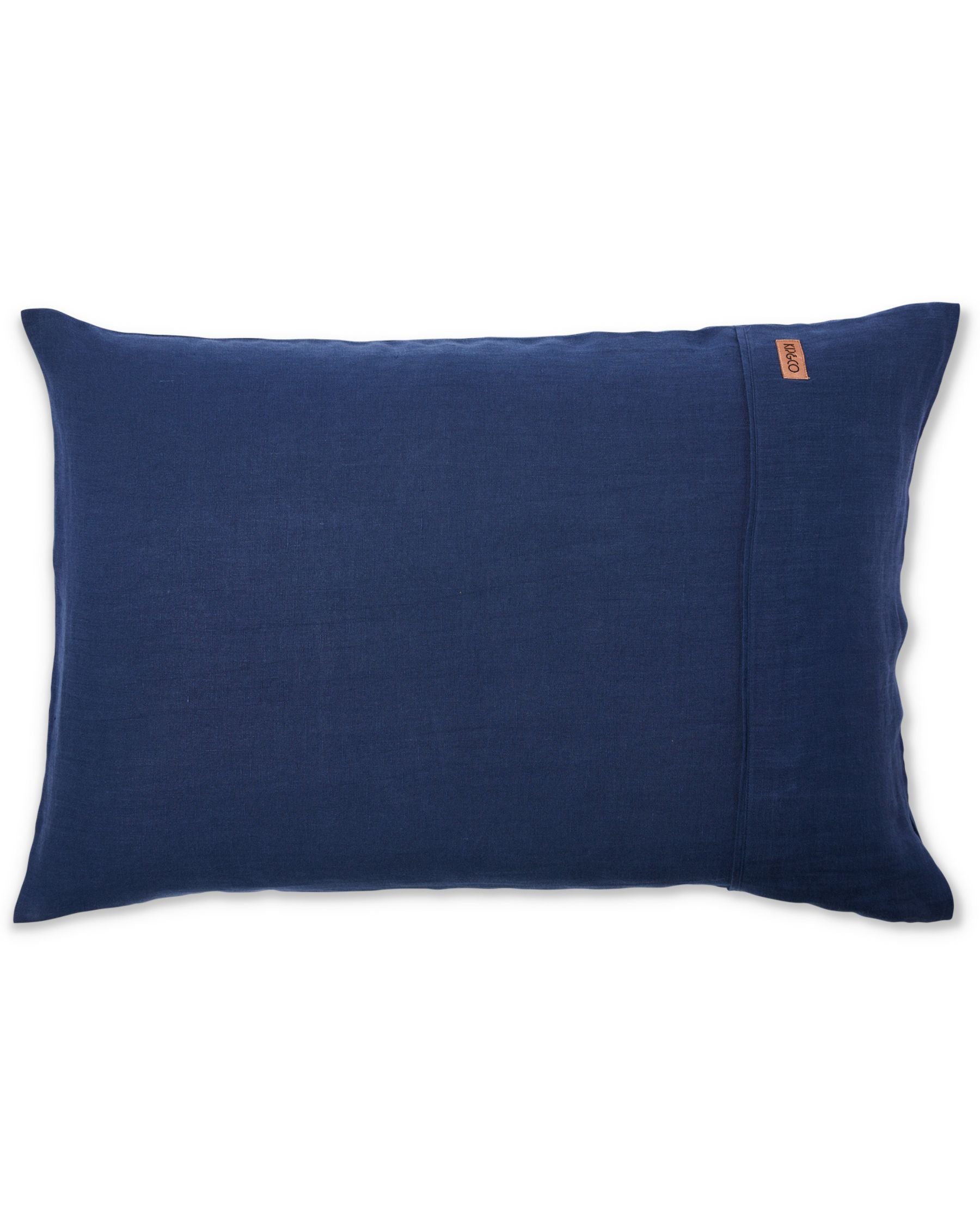 Premium Indigo Linen Pillowcases Set of 2 - 100% Natural Soft Breathable Bedding - Perfect for Home, Hotel & Spa Use