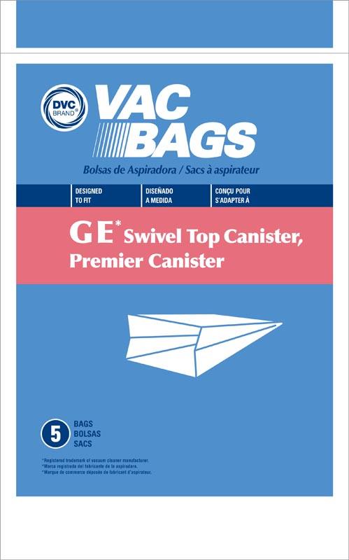 GE Replacement Whirlwind Vacuum Bags - 5 Pack | Compatible with GE Vacuum Cleaners | Perfect for Pet Hair, Dust & Allergen Removal | Home & Office Cleaning Essentials