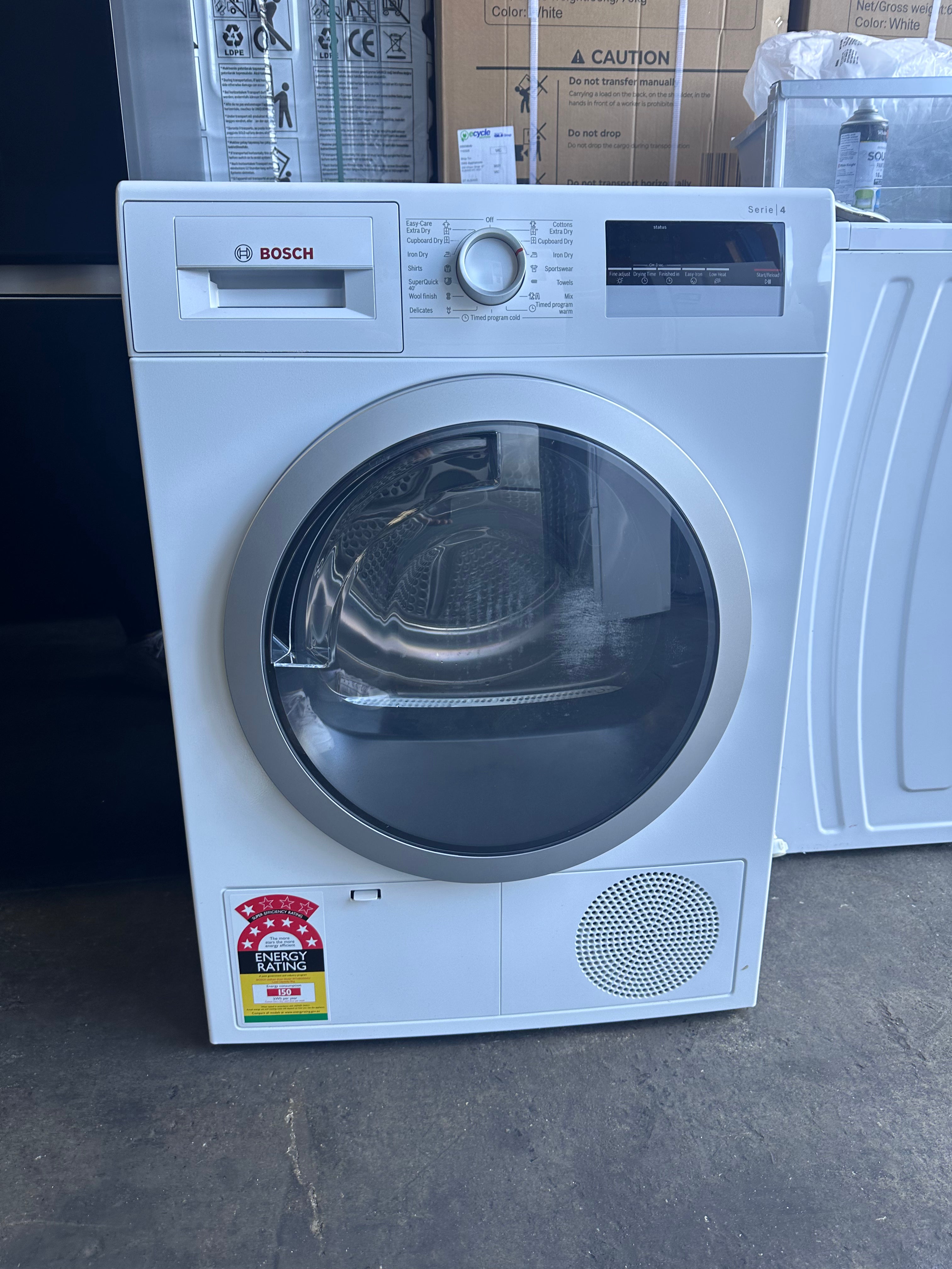 Refurbished Bosch Serie 4 8kg Heat Pump Dryer - Energy Efficient, Made in Europe | Perfect for Small Apartments & Eco-Friendly Laundry Rooms
