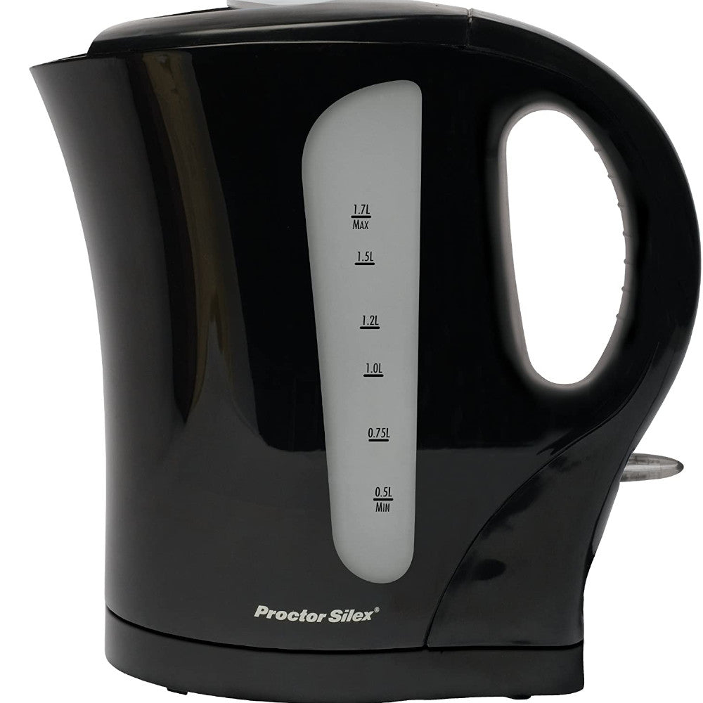 Proctor Silex 1.7L Cordless Electric Kettle K4097PS - Fast Boiling for Coffee, Tea & Instant Meals - Perfect for Home, Office & Dorm Use