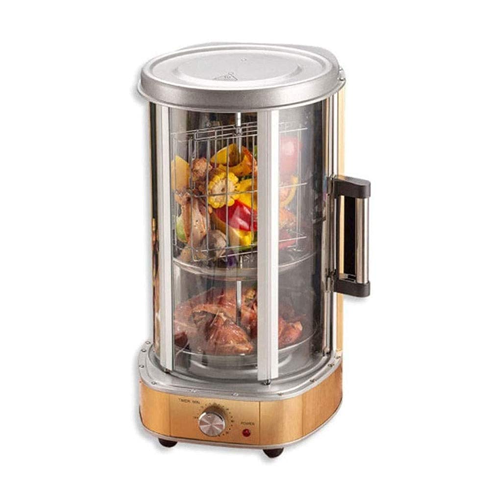 Electric Rotisserie Grill for Kebabs - 1500W Smokeless Vertical BBQ Oven with Automatic Rotation - Perfect for Backyard Parties, Camping & Indoor Grilling