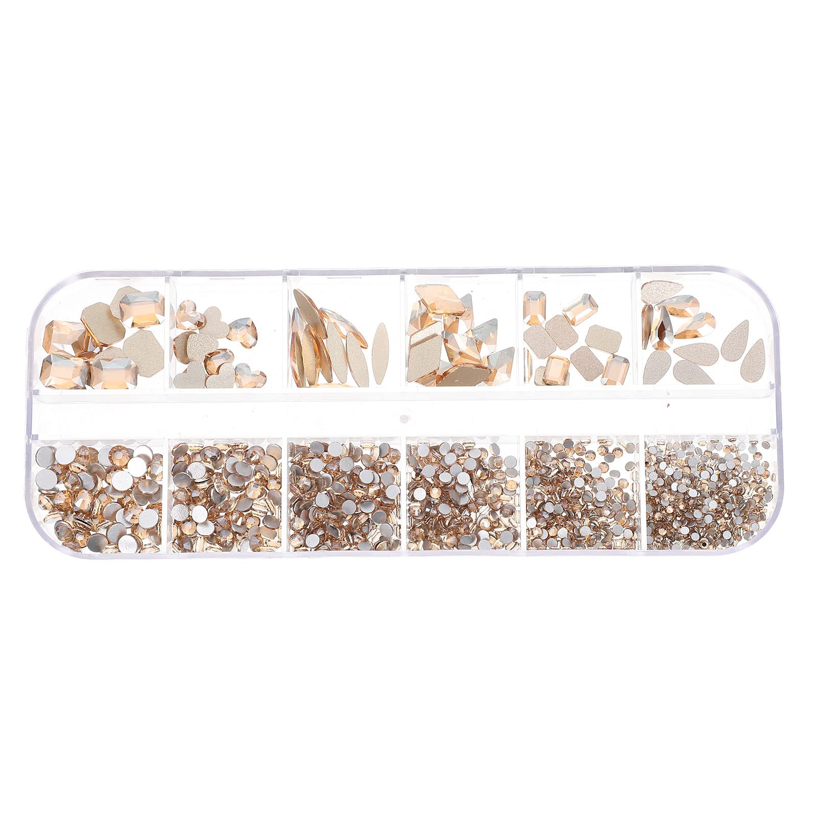 Minkissy 1 Box Flatback Rhinestones for Nails - 1000pcs Crystal Nail Gems, Nail Art Decorations & Manicure Accessories - Perfect for DIY Nail Designs, Wedding, Party & Salon Use