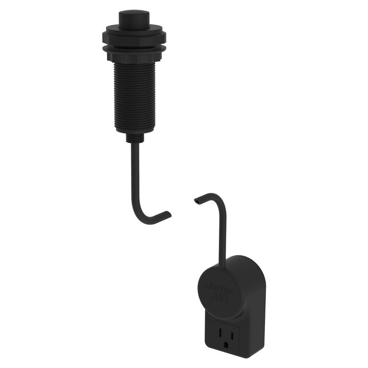 Duncan Air Activation Switch Garbage Disposer with Power Adapter - Flat Black Brass Finish for Kitchen Sink Waste Disposal System | Easy Installation & Quiet Operation | Perfect for Modern Home Kitchens & Restaurant Use