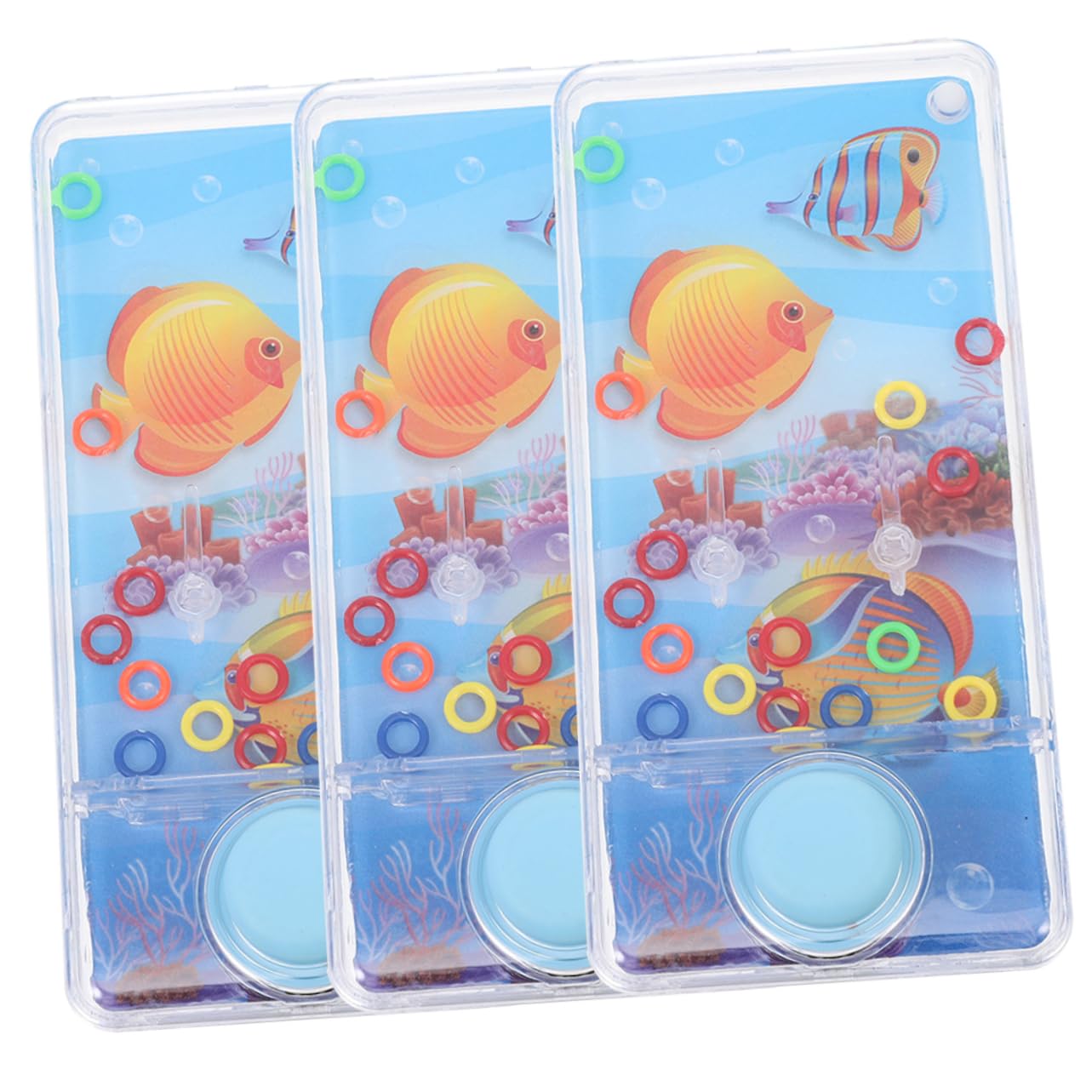 3pcs Retro Handheld Ring Toss Game for Kids - Vintage Plastic Travel Toys, Road Trip Activities, Toddler Fishing Game, Perfect for Car Rides, Camping, and Birthday Gifts