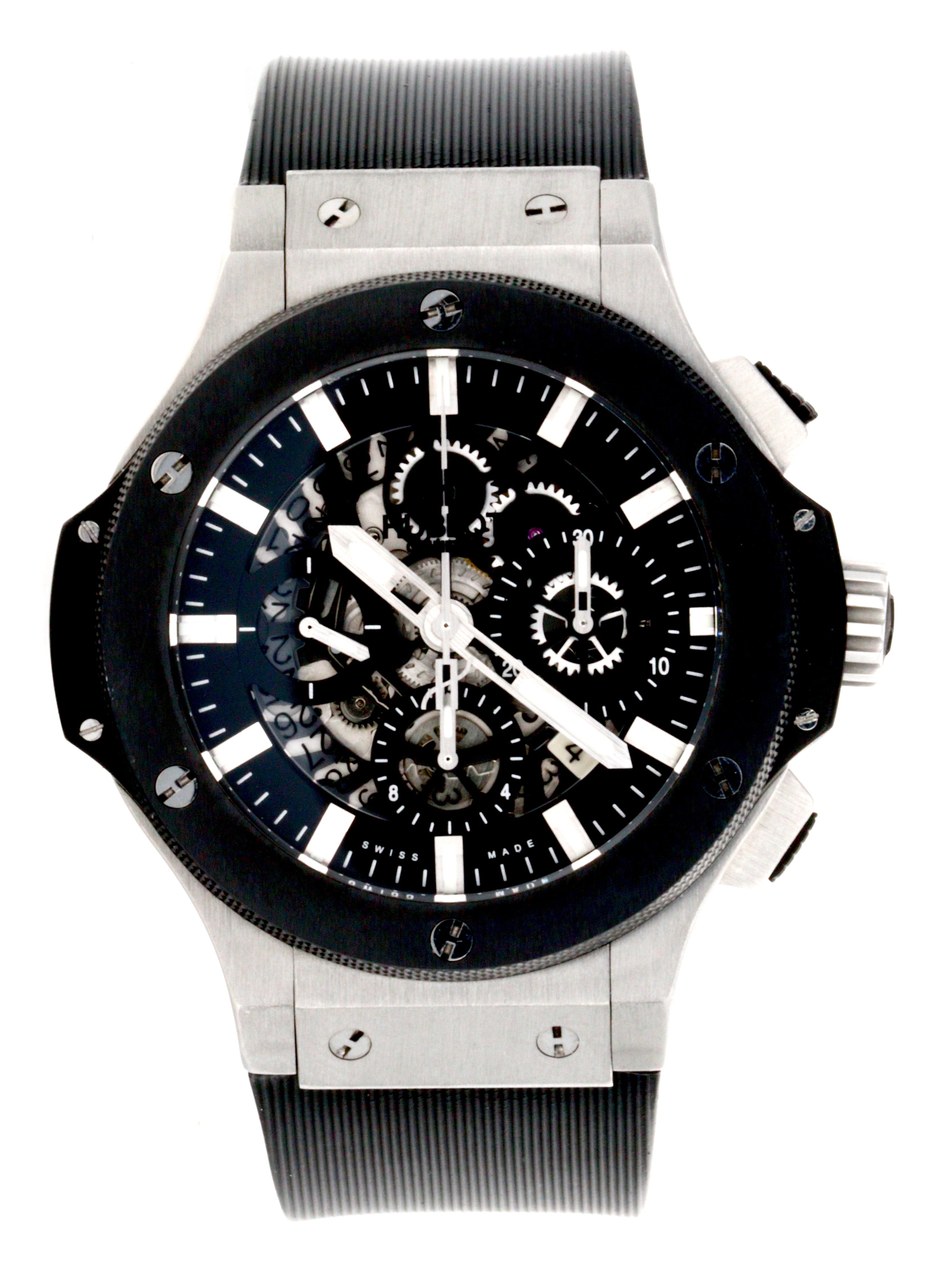 Hublot Big Bang 44mm Aero Bang Men's Watch - Stainless Steel & Ceramic Luxury Chronograph - Perfect for Business, Gifting & Special Occasions
