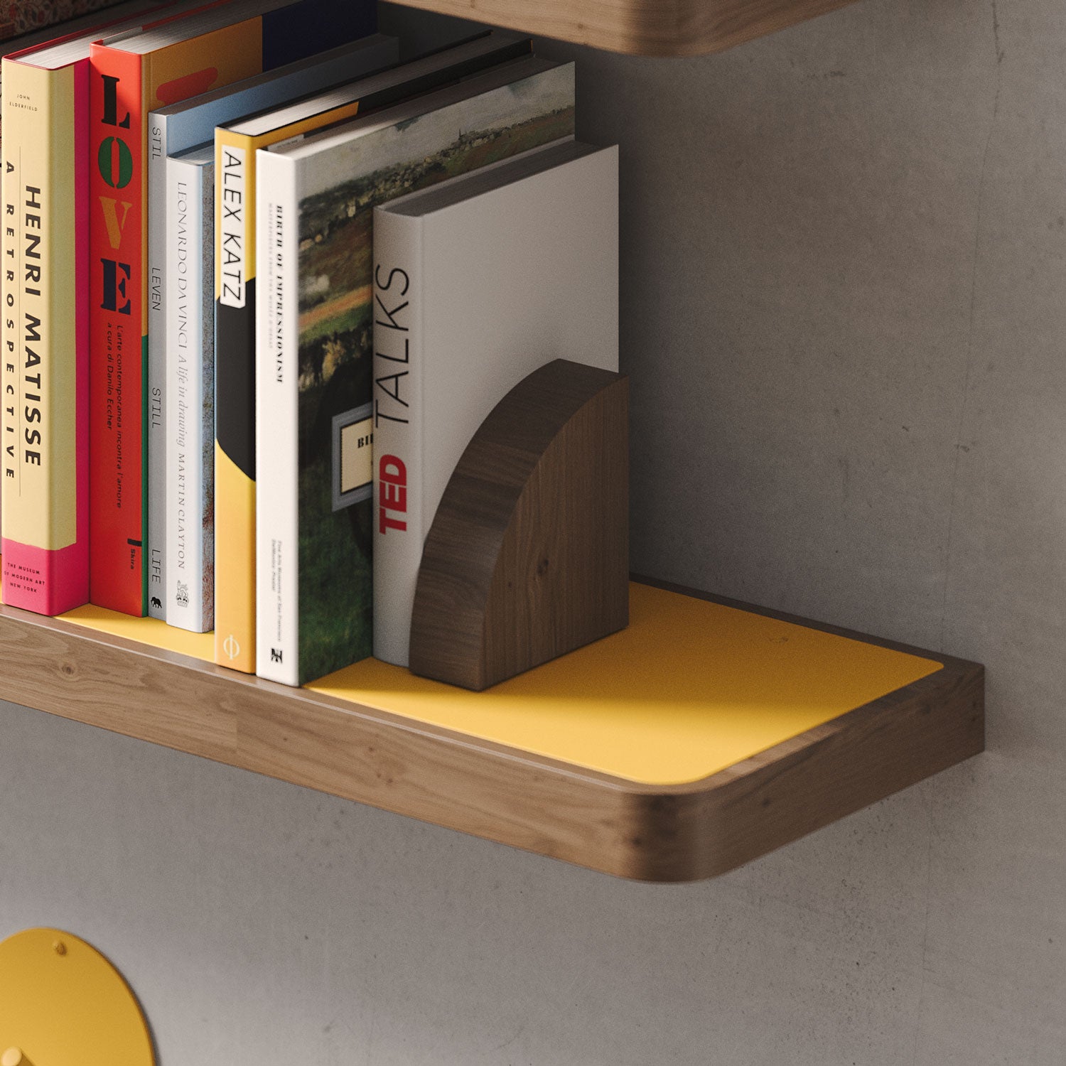 Premium Walnut Floating Shelf with Aksel Inlay - Handcrafted Wood Wall Shelf for Living Room, Bathroom & Office Decor