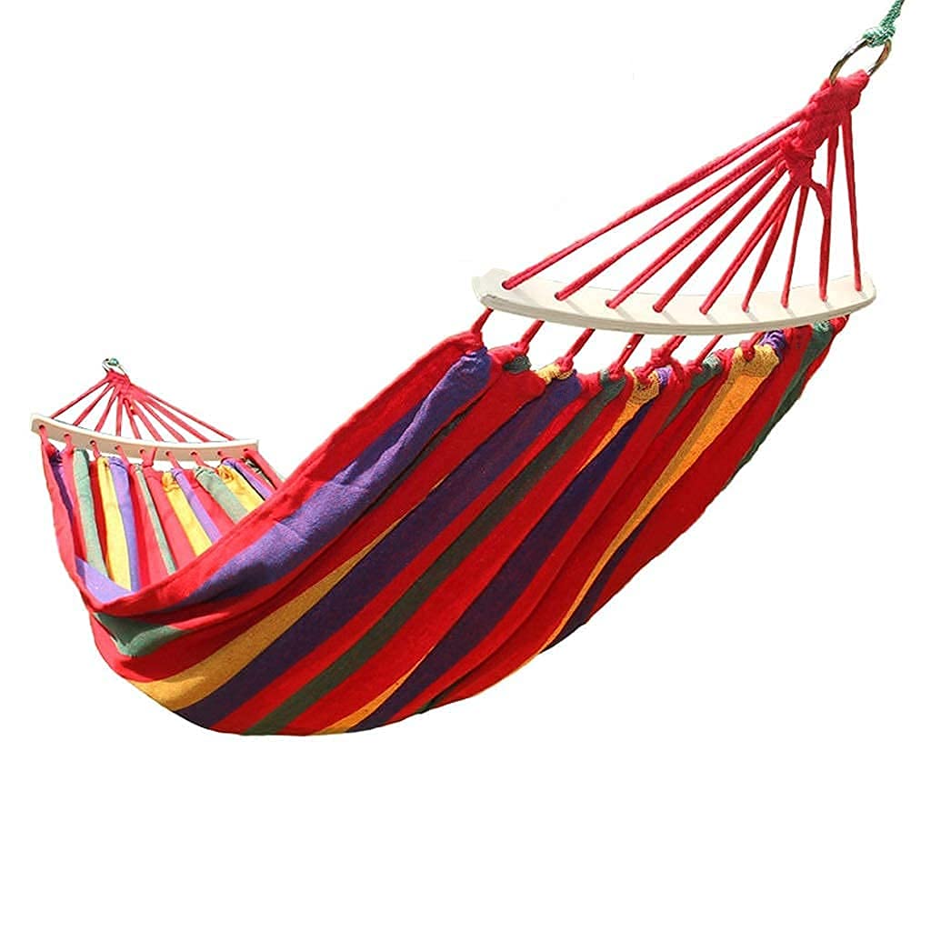 UWY Heavy Duty Canvas Camping Hammock - Portable Outdoor Swing Bed for Travel, Beach, Garden & Backyard | Perfect for Relaxation, Picnics & Adventure Trips