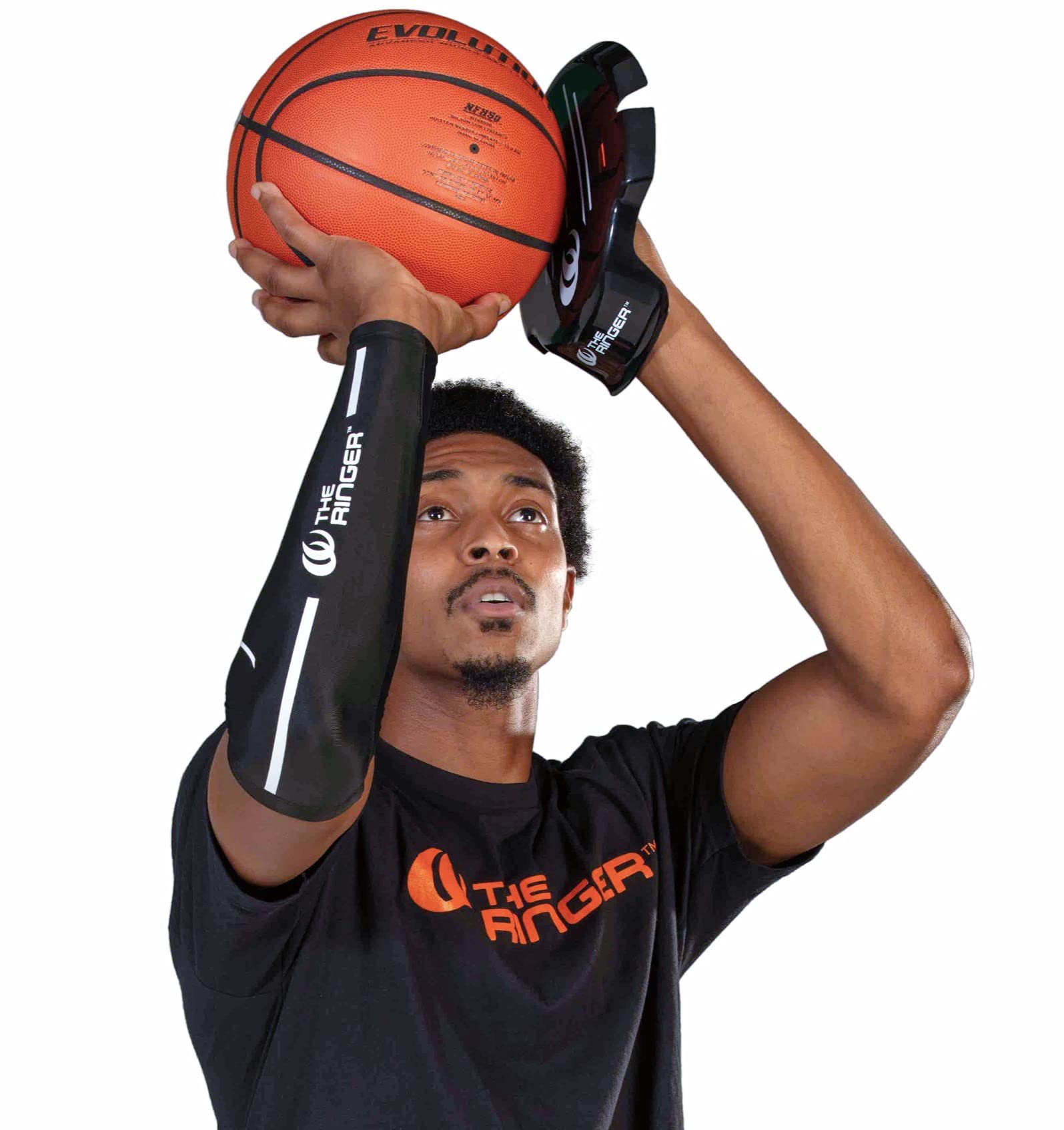 Basketball Training Equipment - The Ringer Hoops Shooting Aid & Shot Trainer | Improve Shooting Accuracy & Basketball Drills | Perfect for Home, Gym & Court Practice