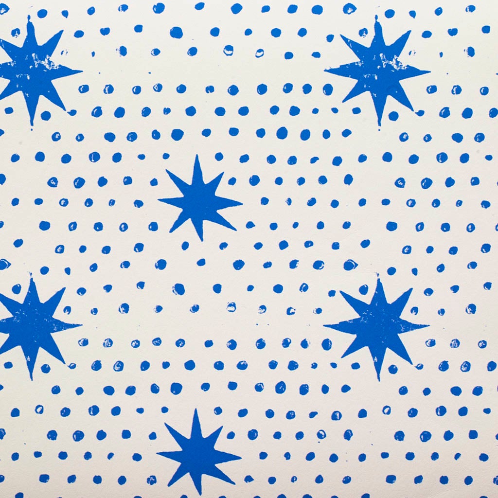 Spot & Star Denim Wallpaper Sample - Premium Textured Wallpaper for Home Decor & Interior Design
