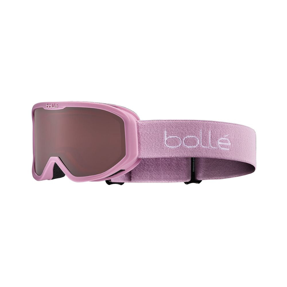 Bolle Inuk Kids Ski Goggles for Girls 3-6 Years - Pink Matte Frame with Rosy Bronze Cat. 3 Lens | UV Protection for Snowboarding & Winter Sports