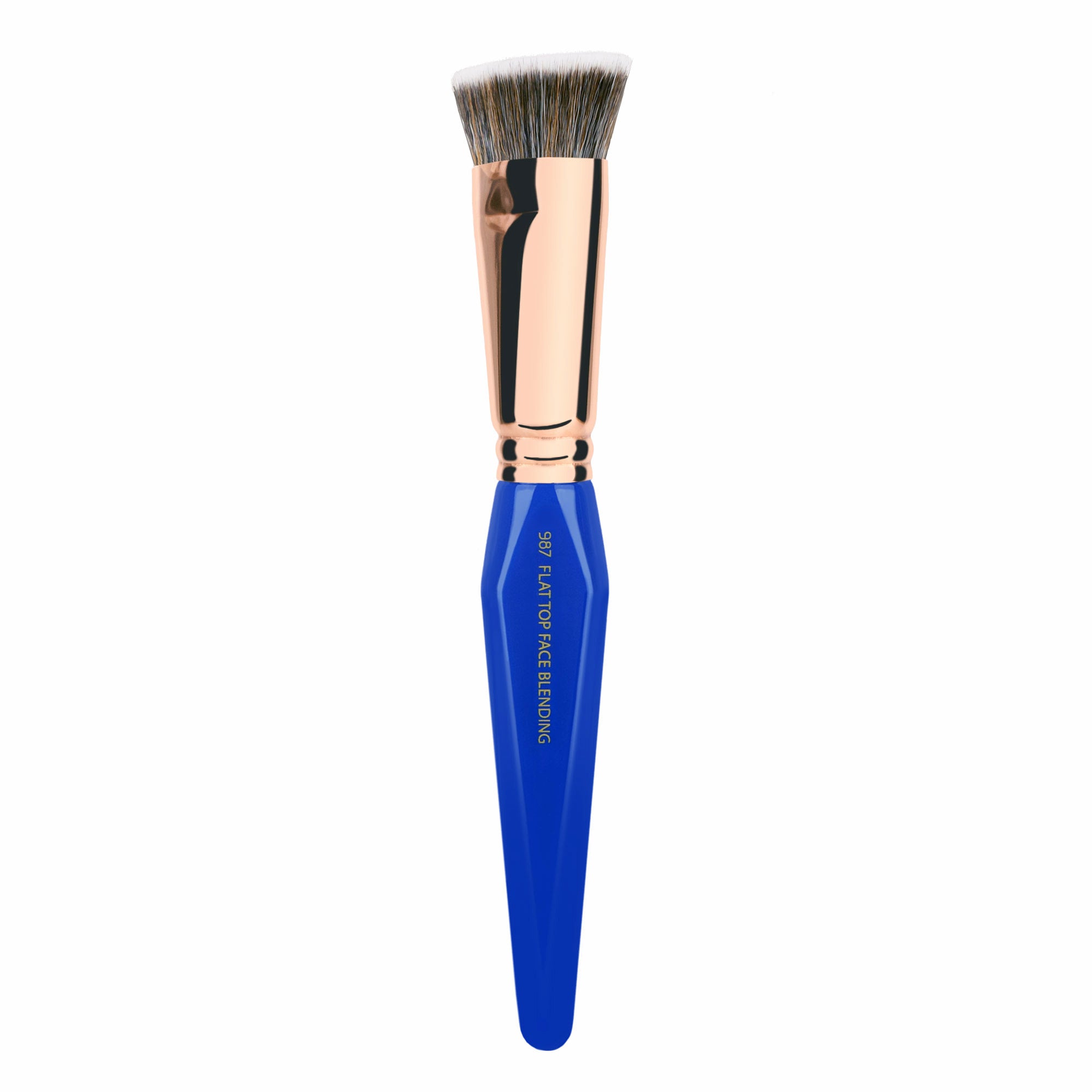 Golden Triangle 987 Flat Top Face Blending Brush - Professional Makeup Brush for Foundation, Contouring & Blending - Perfect for Everyday Makeup & Professional Use