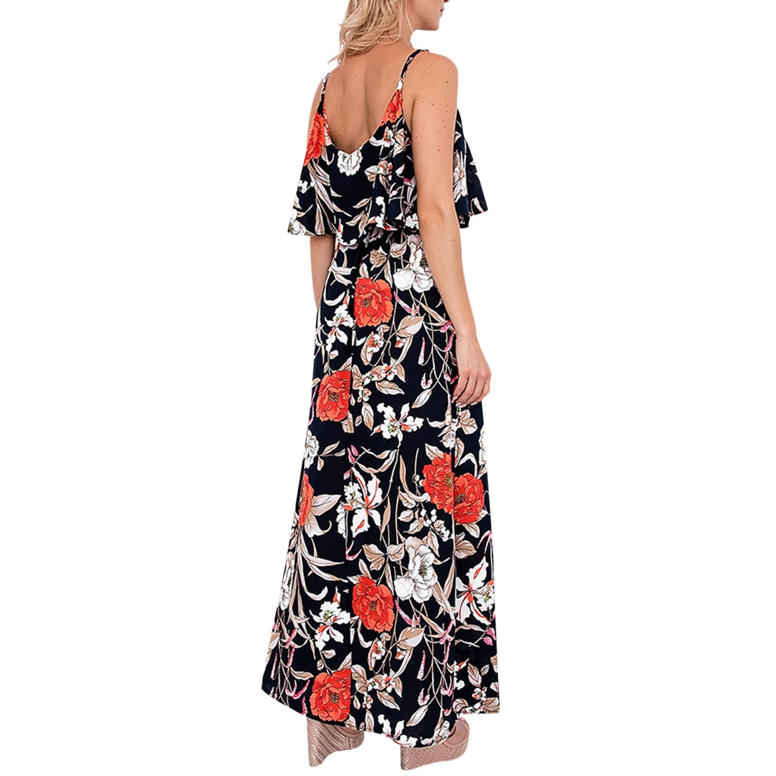 Stylish Women's Summer Maxi Dress 2022 - Casual & Party Long Dress with Pockets | Perfect for Beach Vacations, Outdoor Events & Date Nights