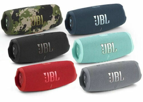JBL CHARGE 5 Portable Bluetooth Speaker - Waterproof IPX7, 20-Hour Playtime, Built-in Power Bank - Perfect for Beach, Pool, Camping & Outdoor Adventures (Brand New)