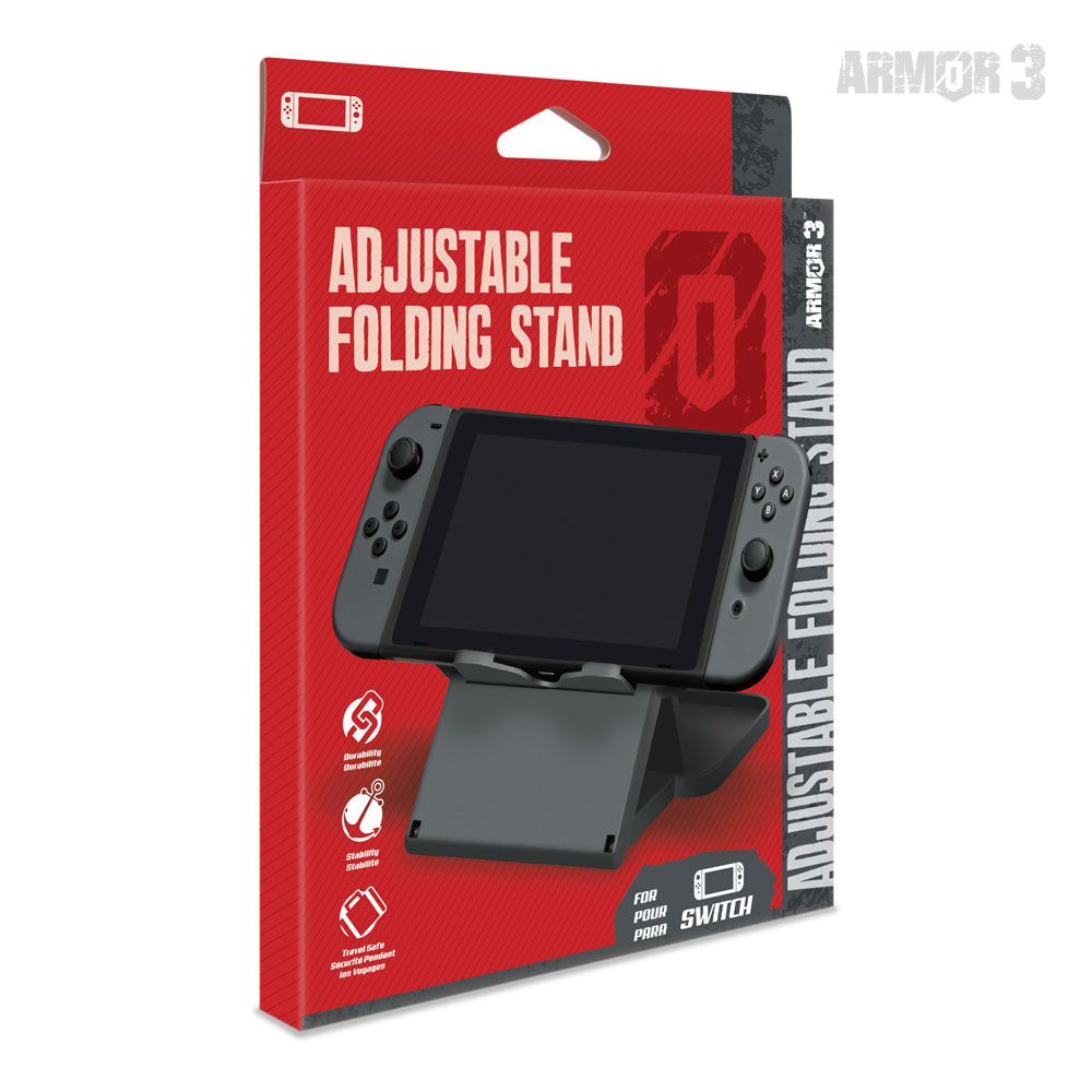 Hyperkin Armor3 Adjustable Folding Stand for Nintendo Switch - Portable Gaming Accessory for Travel, Home & Office Use