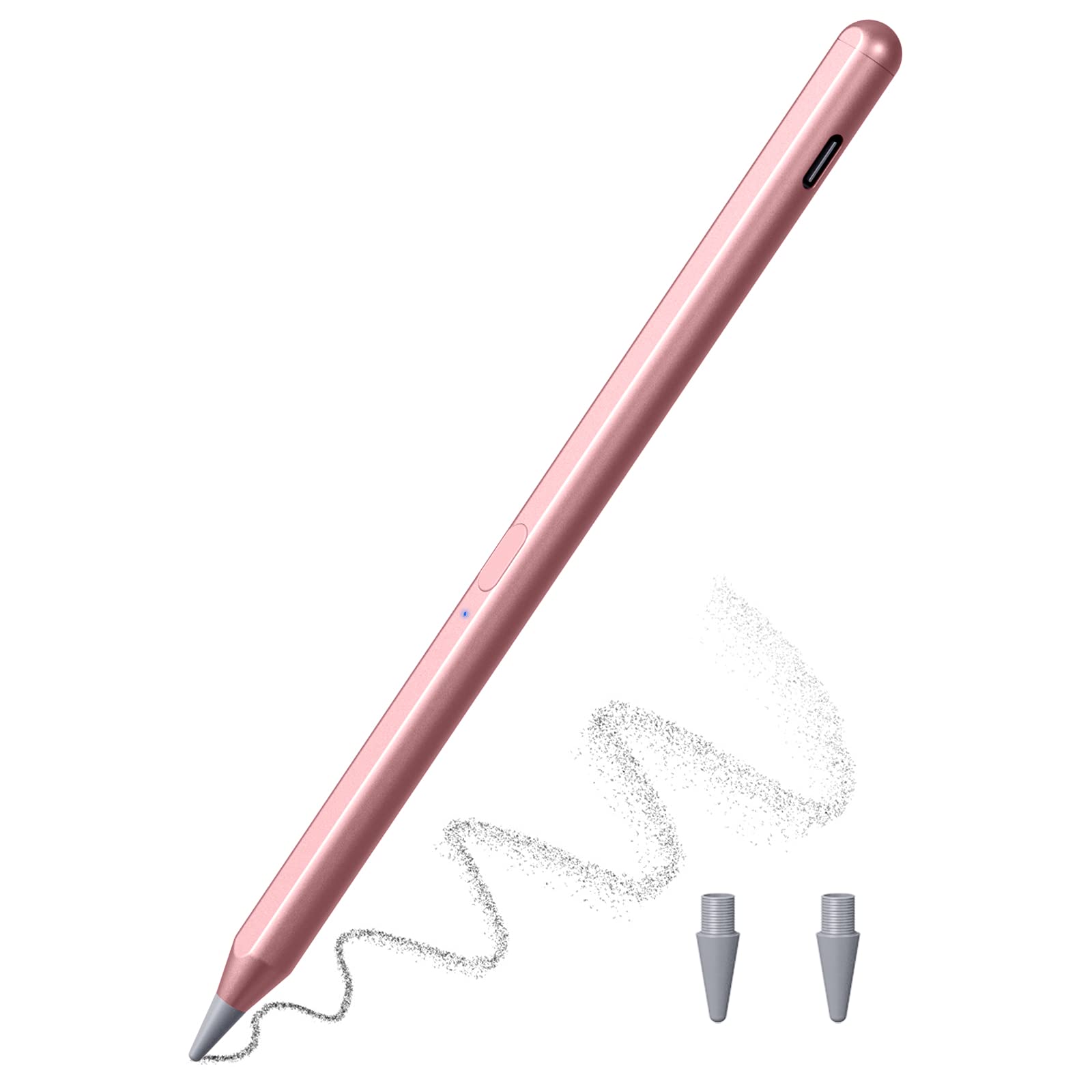 MoKo Stylus Pen for iPad with Palm Rejection - Magnetic iPad Pencil 2nd Generation Compatible with 2018-2022 Apple iPad 9th/8th/7th Gen, iPad Air 5th/4th, iPad Pro 11/12.9 Inch & iPad Mini 6/5th - Rose Gold | Perfect for Drawing, Note-Taking & Digital Art