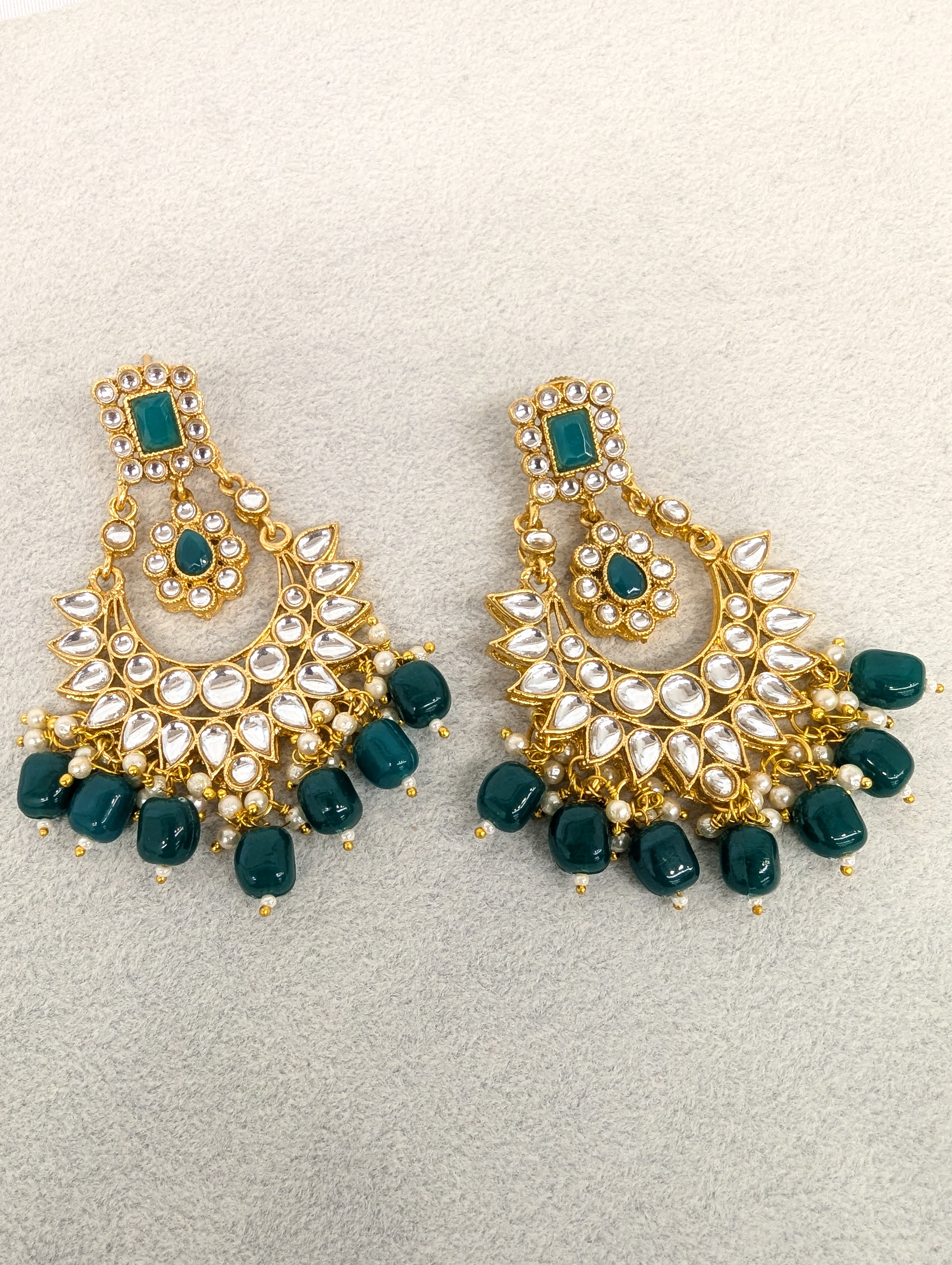 Exquisite Kundan Earrings for Women – Handmade Indian Jewelry – Traditional Ethnic Bridal Accessories – Perfect for Weddings, Parties & Festive Occasions