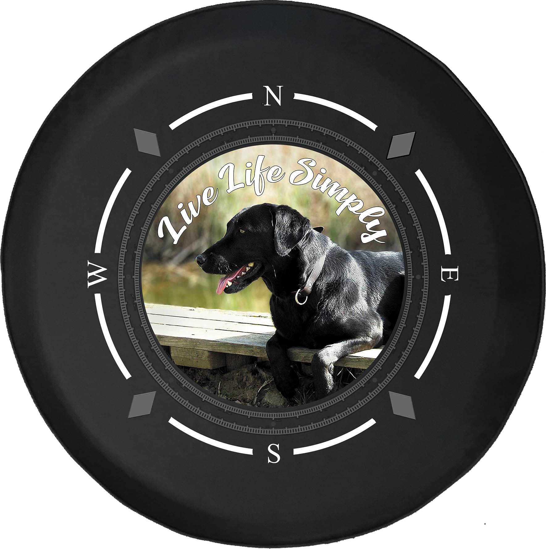 American Unlimited Spare Tire Cover with Compass Design - Durable SUV, Trailer & RV Accessories for Jeep, Truck & Off-Road Vehicles | Waterproof & UV-Resistant for Outdoor Adventures, Camping & Road Trips