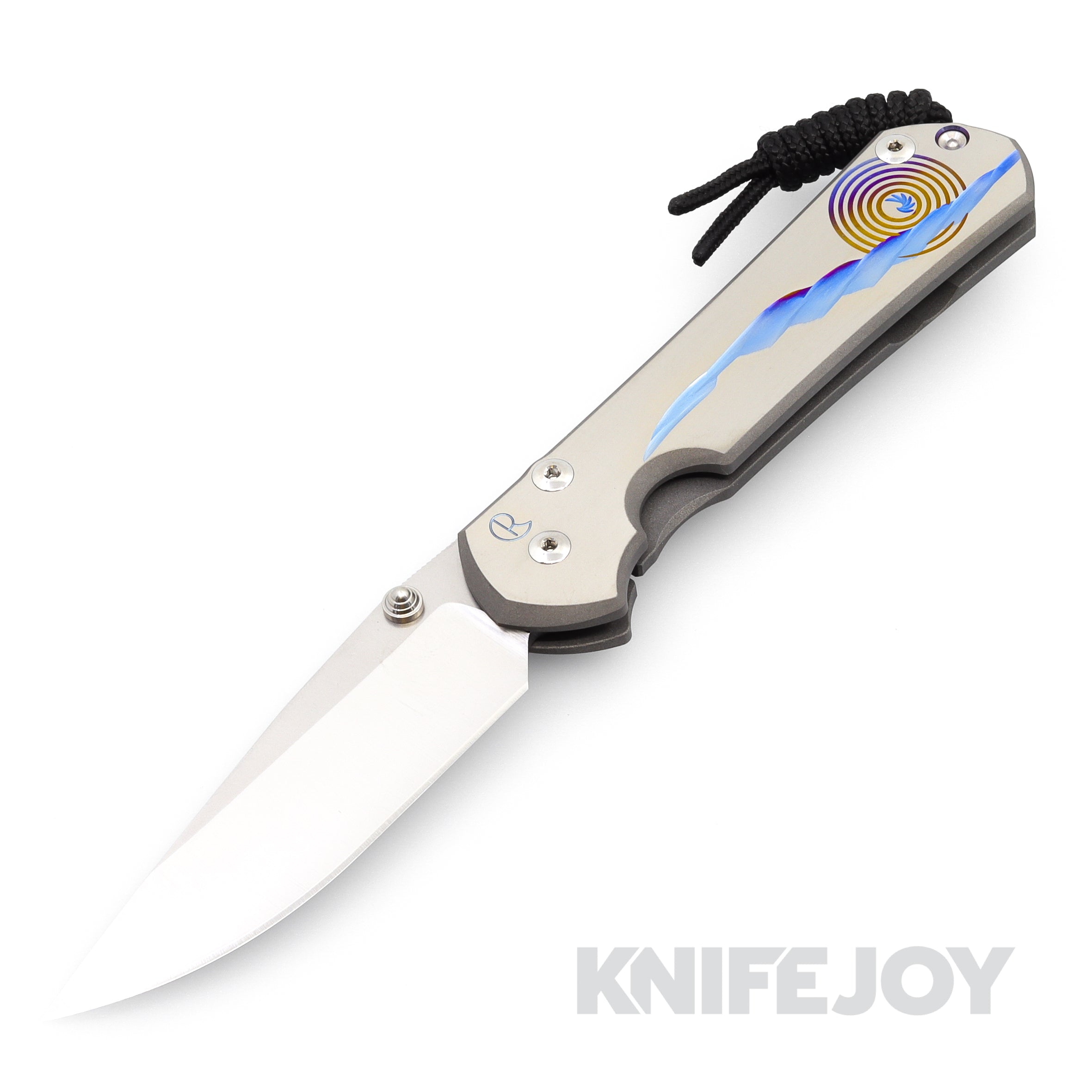 Chris Reeve Knives Large Sebenza 31 Drop Point Magnacut Blade - Unique Graphic Titanium Handles - Premium EDC Folding Knife for Outdoor, Camping & Survival