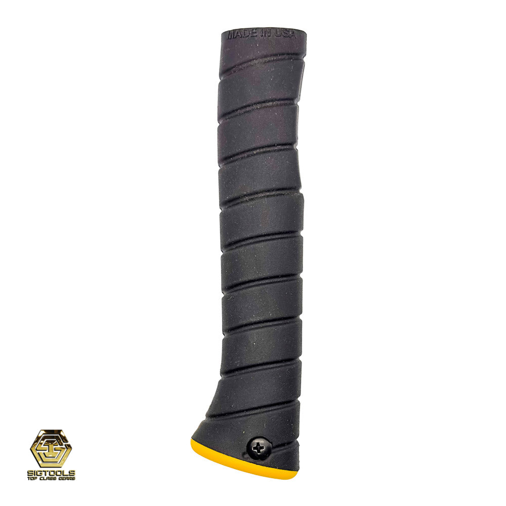 Martinez M1 M4 Replacement Grip - Black Overlay with Yellow Cap | Compatible with Martinez M1 & M4 Sticks | Perfect for Hockey Players & Field Hockey Enthusiasts