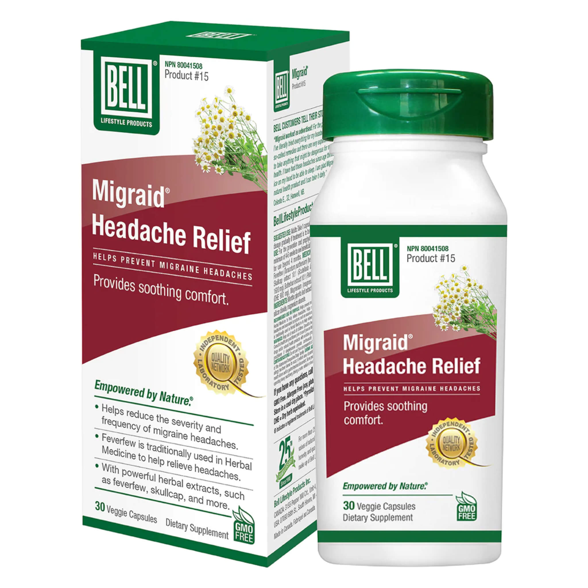 Migraid Headache Relief Capsules - Fast-Acting Migraine & Tension Headache Pain Relief - Natural Formula for Adults - Perfect for Work, Travel & Stress Relief