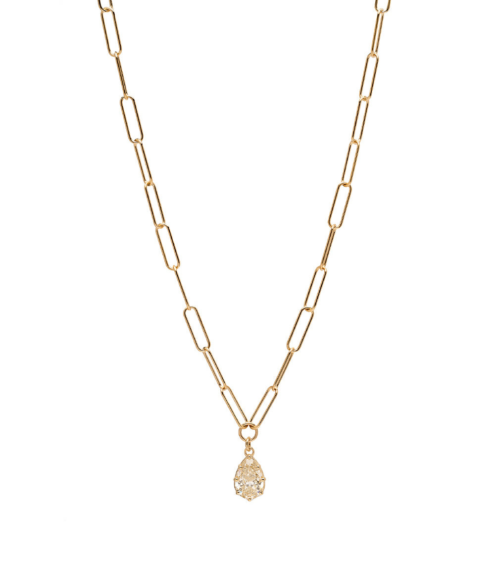 Gigi Pear Shape Diamond Necklace - Dainty Everyday Layering Necklace for Women | Perfect for Work, Date Night & Special Occasions