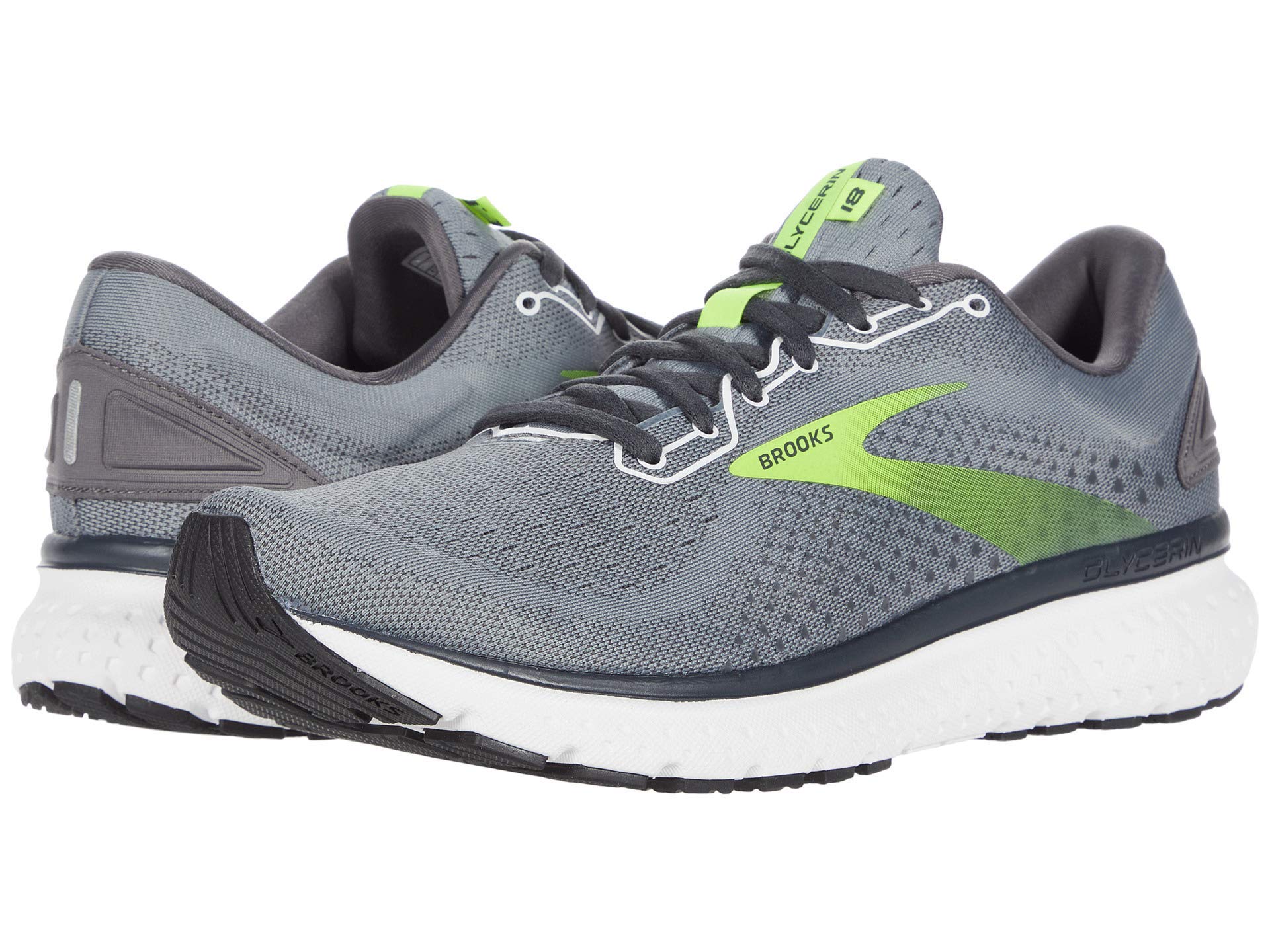 Brooks Men's Glycerin 18 Running Shoes - Cushioned Road Running Sneakers for Long Distance & Marathon Training - Perfect for Jogging, Gym Workouts & Everyday Comfort