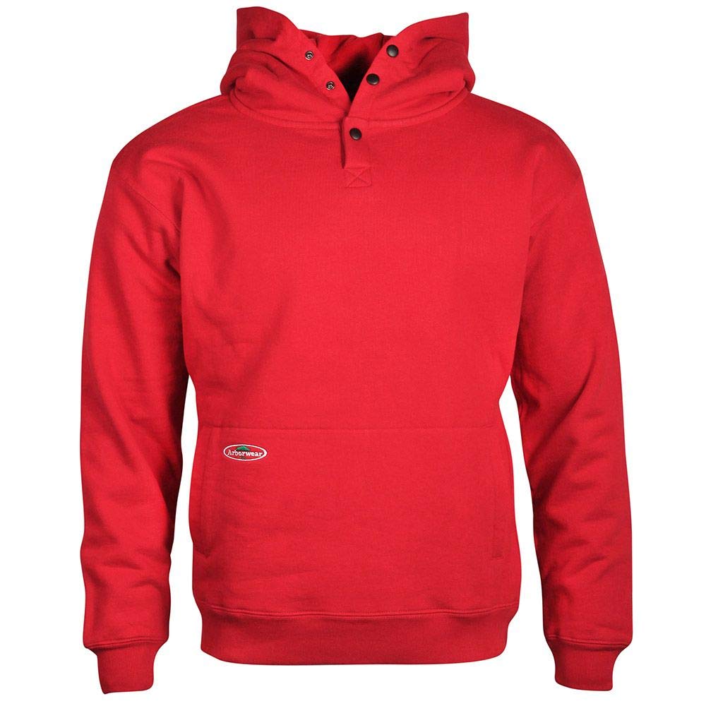 Arborwear Men's 100% Cotton Heavyweight Fleece Hooded Pullover Sweatshirt with Handwarmer Pouch - Warm Winter Work Hoodie for Outdoor Activities, Construction & Camping