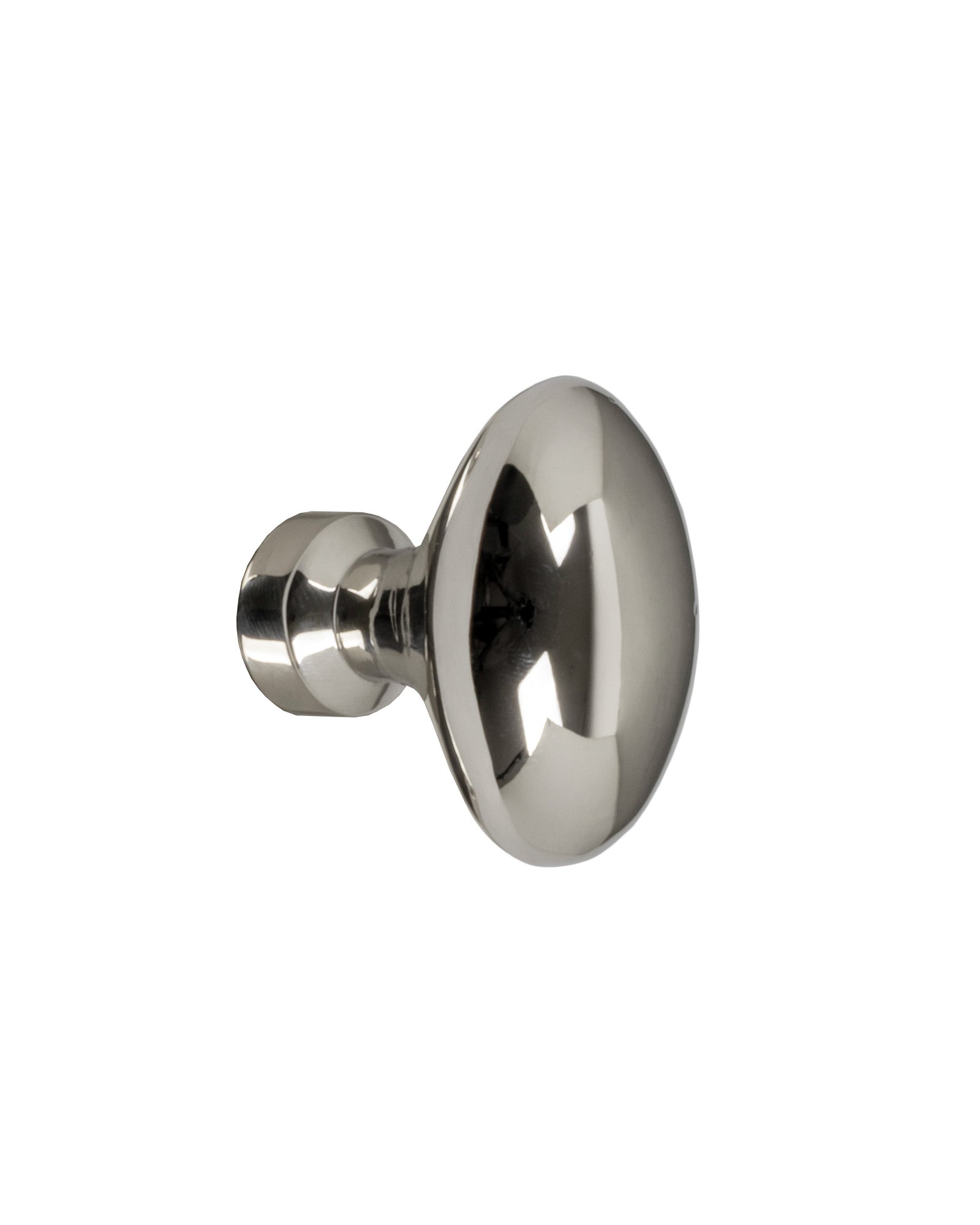 Knopp 40mm Oval Nickel Cabinet Knobs - Elegant Hardware for Kitchen Cabinets, Dressers & Furniture (Set of 10) - Perfect for Home Renovation & DIY Projects