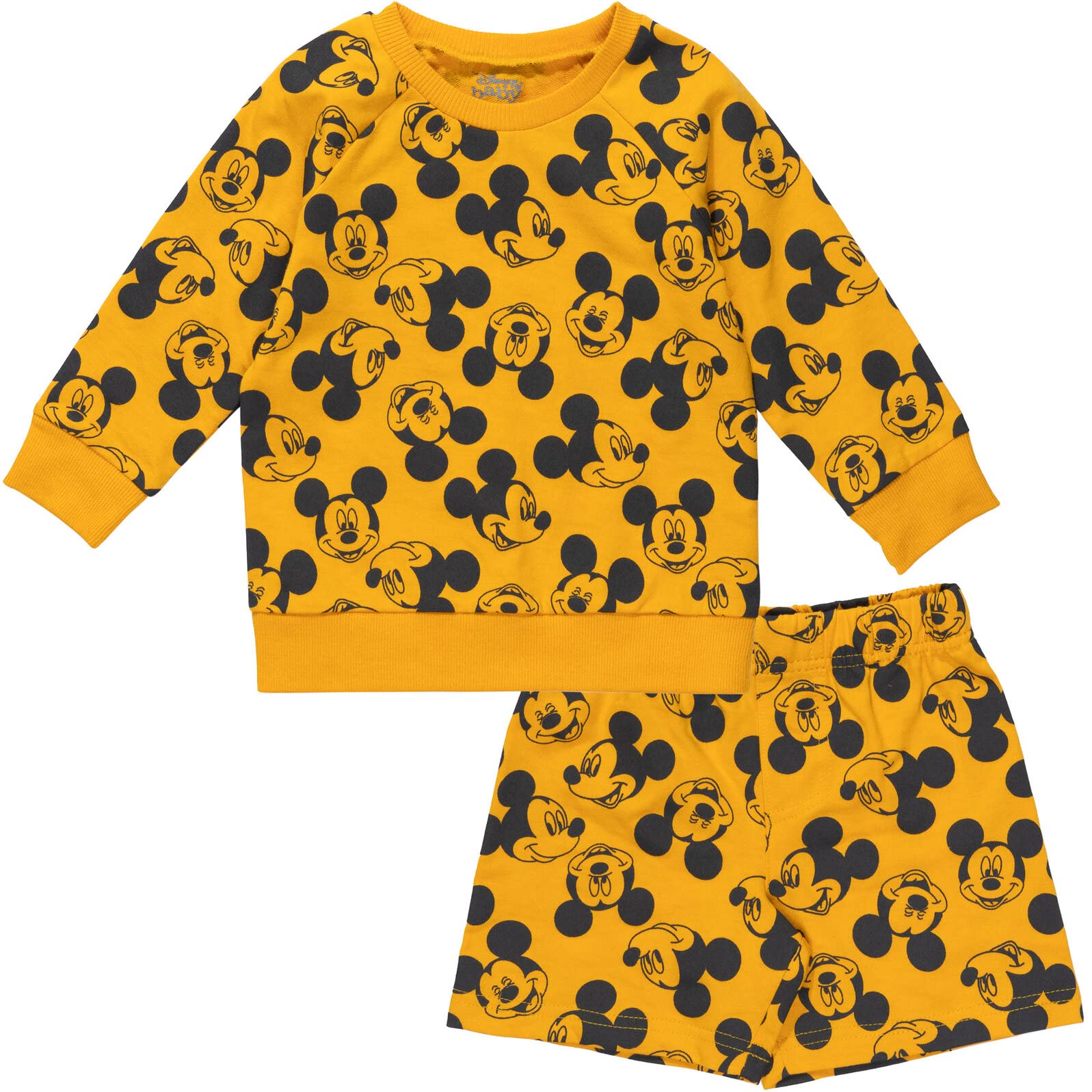 Disney Mickey Mouse Sweatshirt & Shorts Set for Kids - Cute Cartoon Character Outfit | Perfect for Birthday Gifts, Family Matching Pajamas & Disney Theme Parties