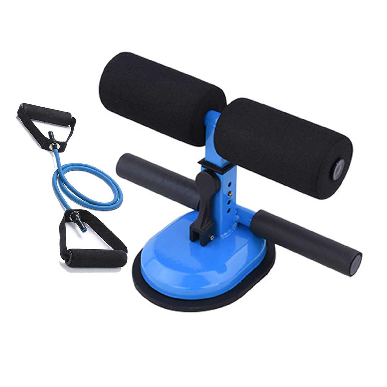 AJEYPMZ Abdominal Exercise Equipment - Sit Up Bar with Resistance Bands, Home Gym Trainer for Core Workouts, Fitness Training Gear with Suction Cup Floor Base (Purple) - Perfect for Home Workouts, Strength Training & Body Building