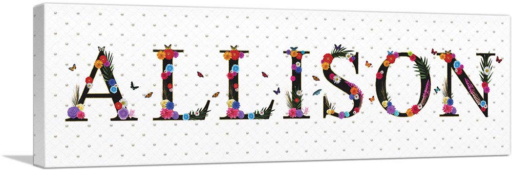 ARTCANVAS ALLISON Girls Name Wall Art - 48