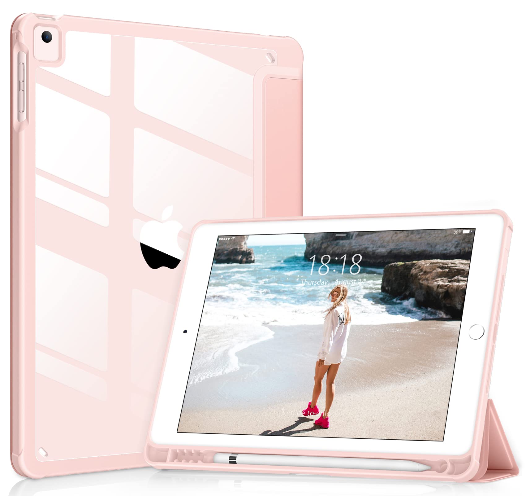 VIKESI Clear Back Smart Case for iPad 6th/5th Gen 9.7