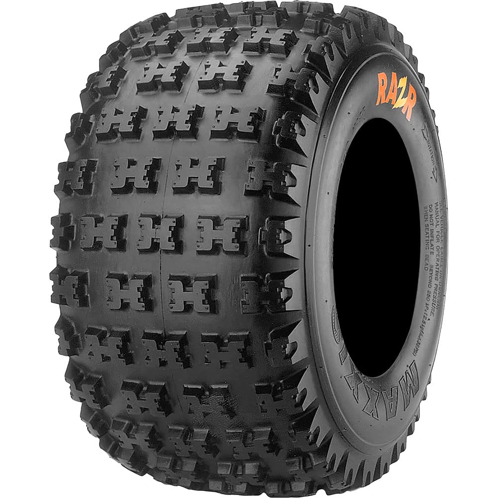 Maxxis Razr ATV Tire 22x10-11 6 Ply - Compatible with Can-Am DS450 X MX 2009-2015 Models - Durable Off-Road Tires for Motocross & Trail Riding