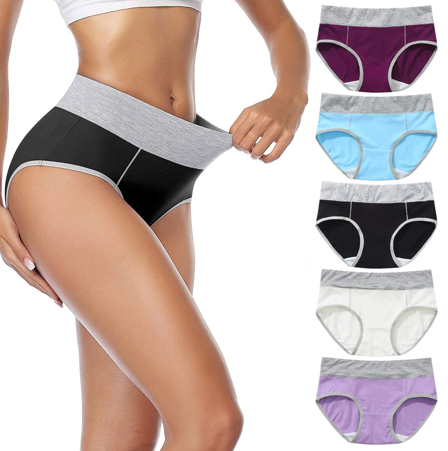 HTDBKDBK 4/5 Pack Women's Sexy Plus Size Seamless Underwear - Soft Stretch Bikini No Show Briefs Panties for Everyday Comfort & Lounge Wear