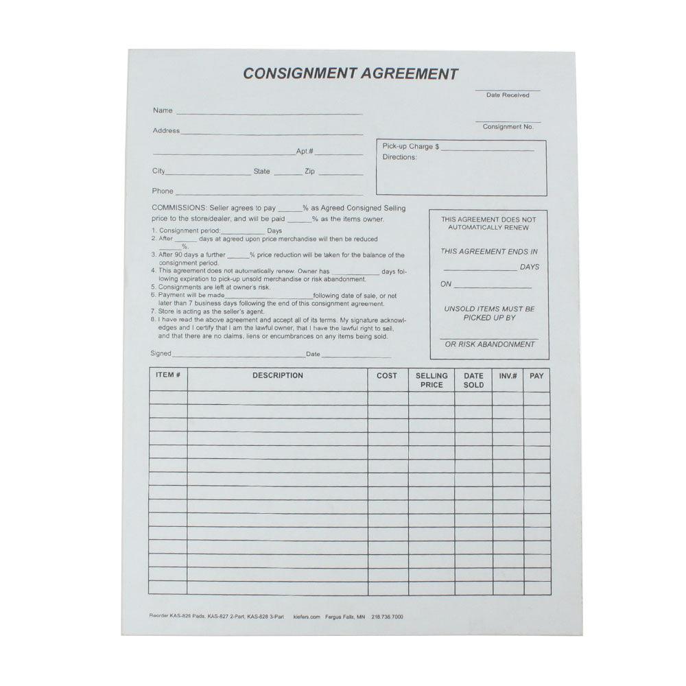 Consignment Agreement Template - 1 or 2 Party Contract for Business & Legal Use | Wholesale, Retail & Ecommerce Transactions