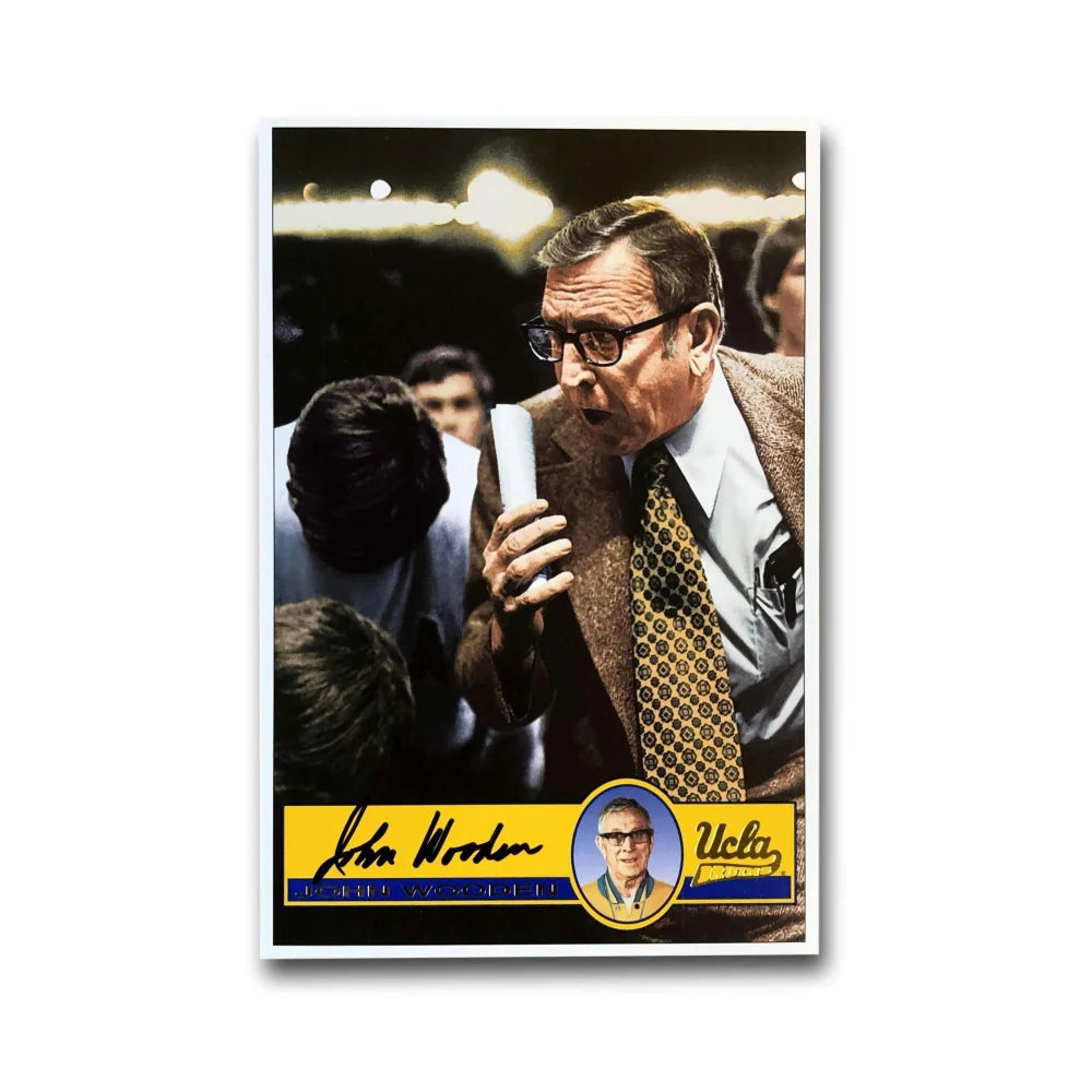 Authentic John Wooden Signed 4x6 Photo Card with JSA COA - UCLA Bruins Legendary Coach Autograph - Perfect for Sports Memorabilia Collections & Basketball Fan Gifts