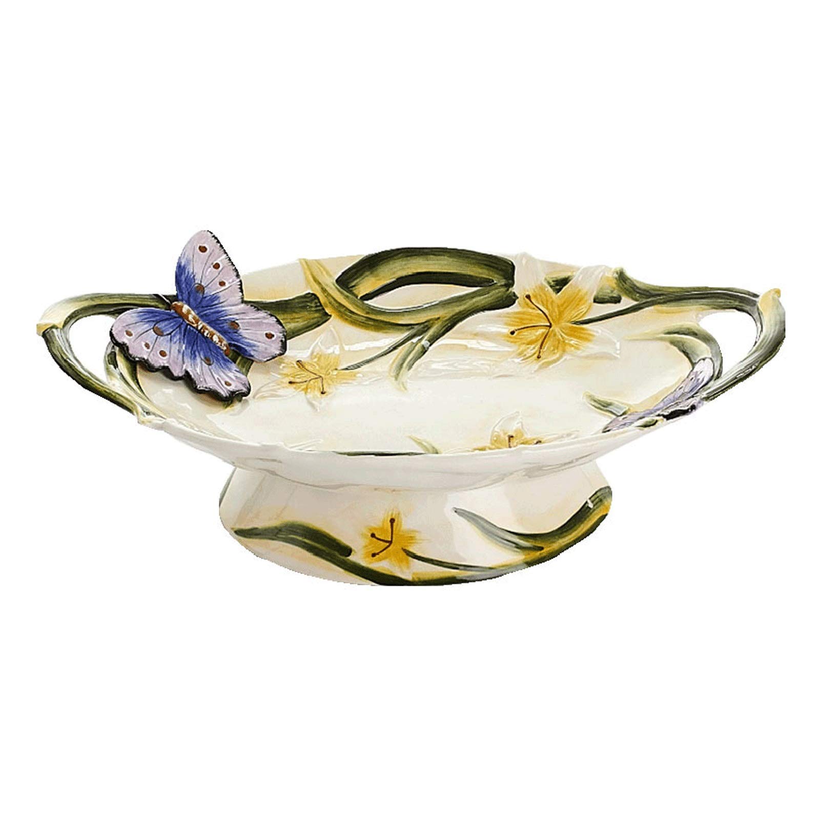Creative Ceramic Fruit Bowl - Large Decorative Serving Platter for Fruits, Nuts & Snacks - Elegant Coffee Table Centerpiece - Perfect Wedding & Housewarming Gift for Kitchen & Dining Room Decor