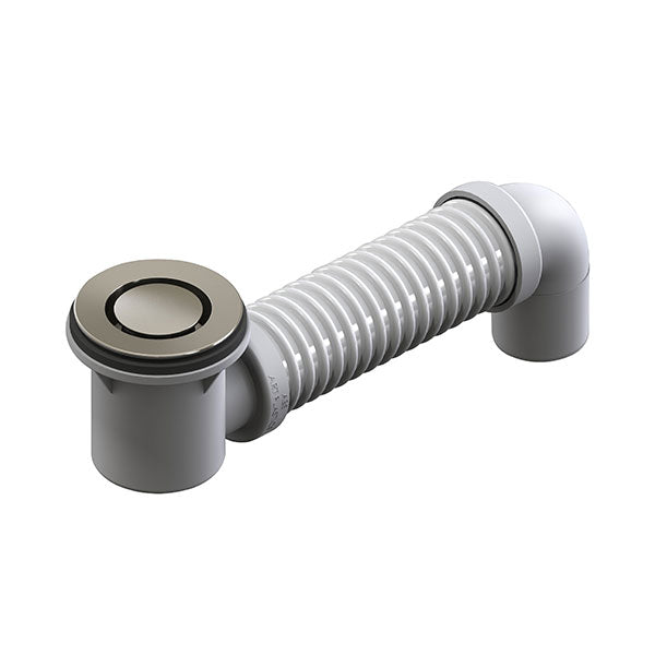 ART Australia Bath Bend Pop Down® and Connector in Brushed Nickel Finish - Perfect for Modern Bathroom Faucet Installations and Plumbing Upgrades