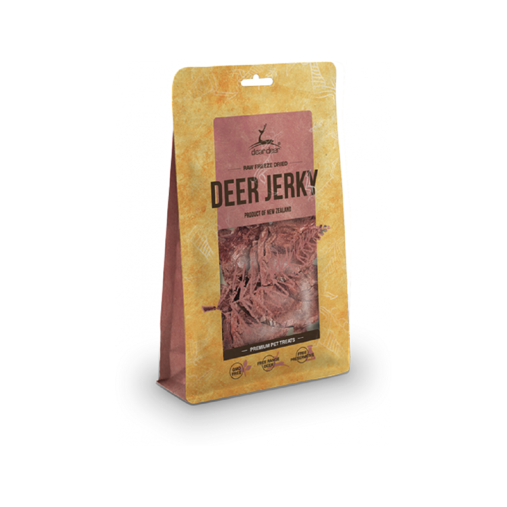 Premium Freeze Dried Deer Jerky Dog Treats - All Natural, Grain-Free, High Protein Snacks for Dogs - Perfect for Training, Rewards & Outdoor Adventures