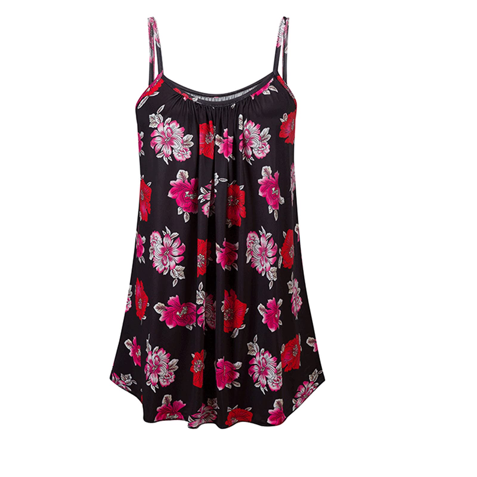 Floral Printed Women's Tank Tops - Plus Size Casual Summer Tops | Sexy Basic Fashion Tops for Women | Perfect for Beach, Gym & Everyday Wear