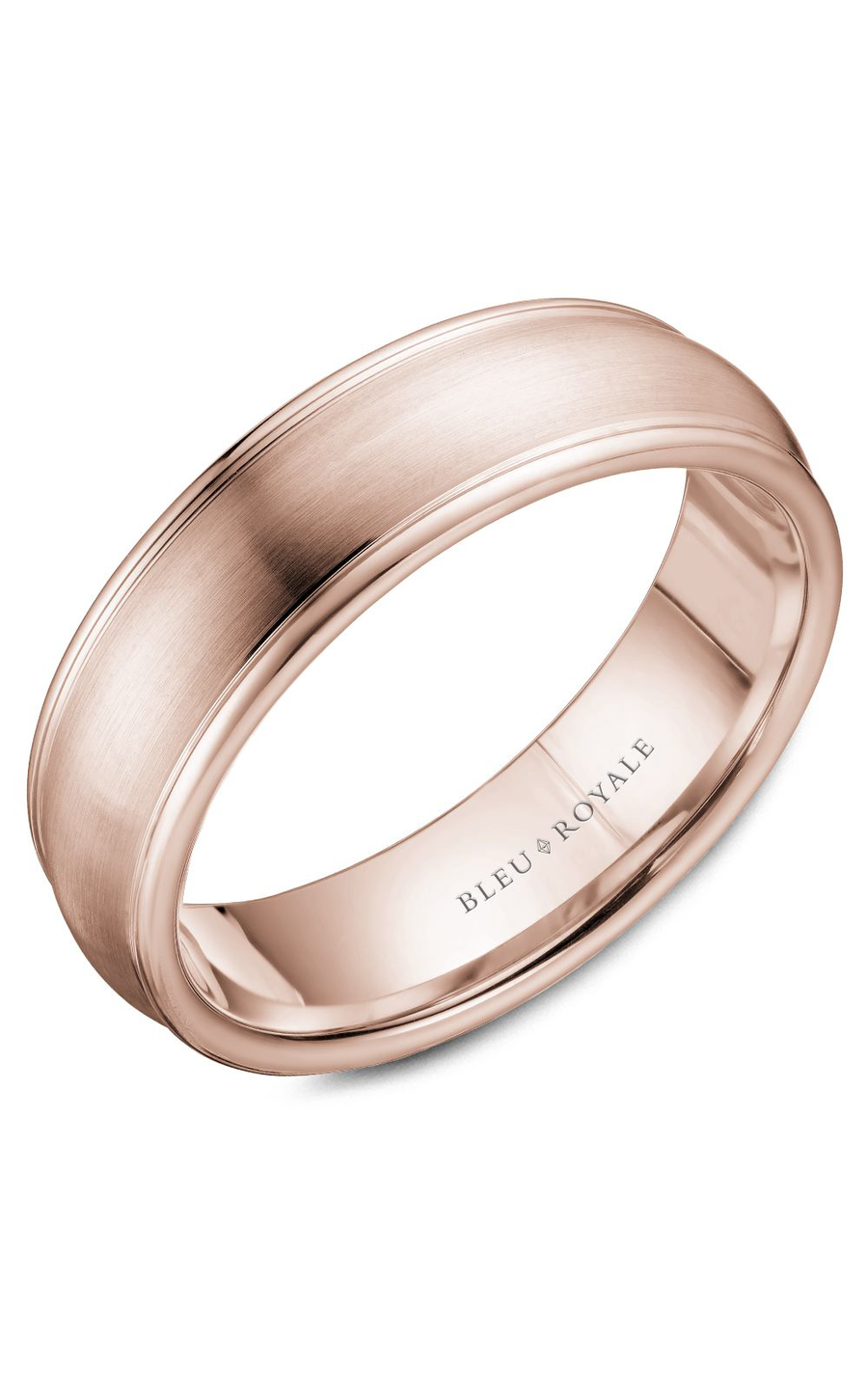 Bleu Royale Men's Wedding Band RYL 039R65 - 14K Gold Tungsten Ring for Grooms, Engagement & Anniversary Gifts - Perfect for Formal Occasions & Everyday Wear