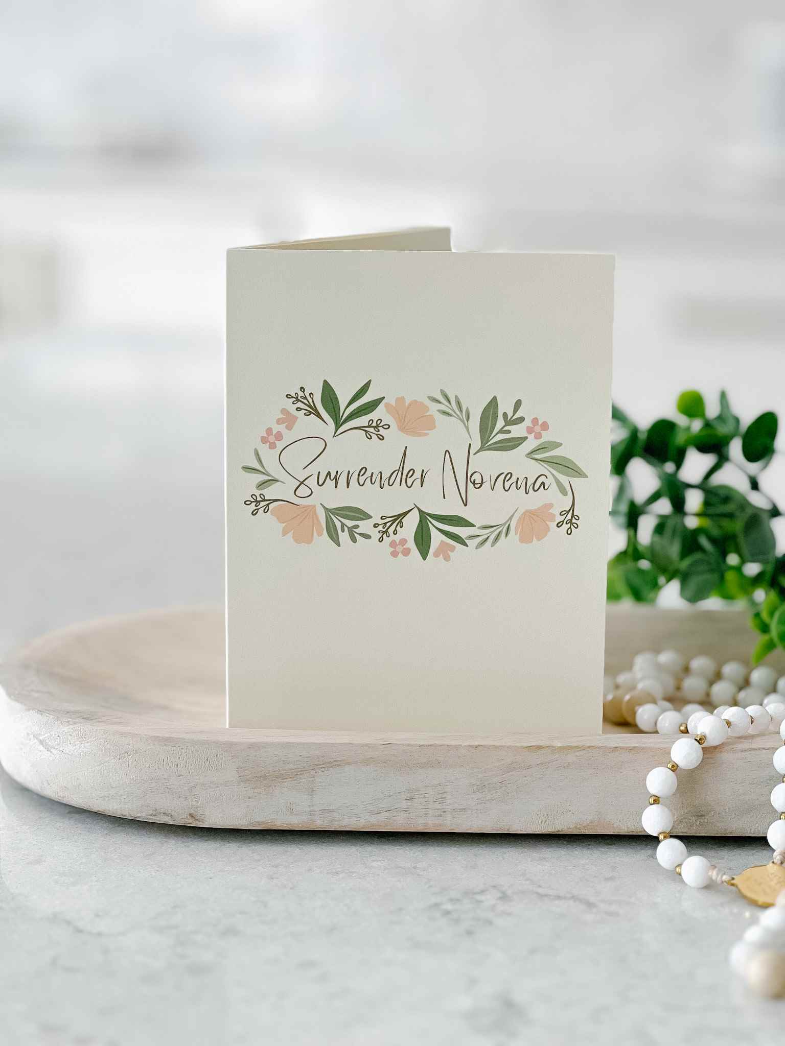 Surrender Novena Prayer Card - Religious Devotional Card for Catholic Faith - Perfect for Prayer, Meditation & Spiritual Growth