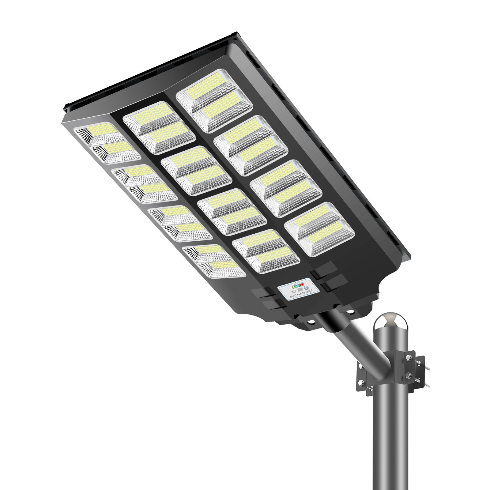 BM024C 26000 Lumens Solar Street Light - 6500K Daylight White, 160W Waterproof Outdoor Lighting for Driveway, Garden, Pathway & Backyard Security