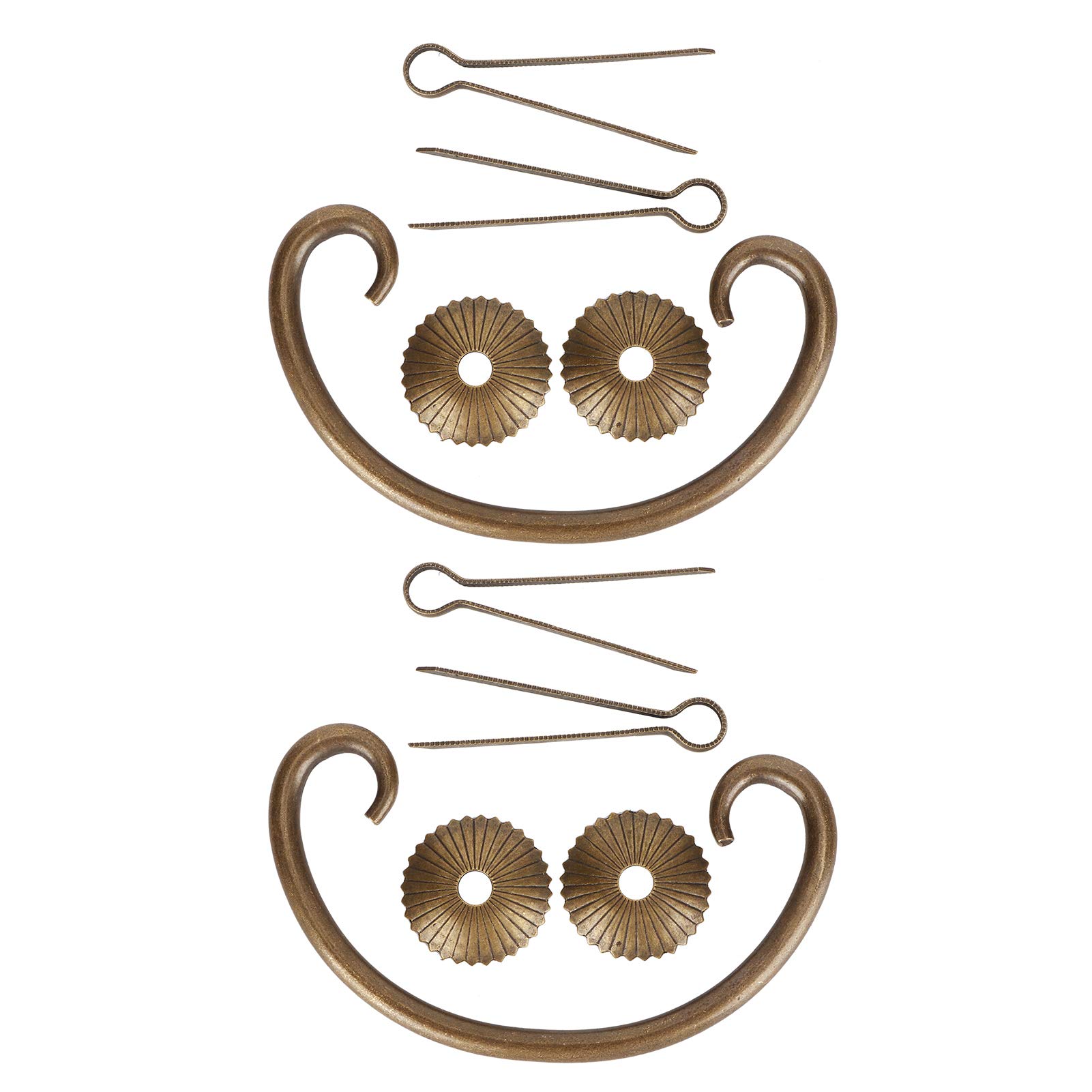 Vintage Chinese Style Antique Copper Drawer Handles - 2 Pack Cabinet Pulls Hardware for Kitchen, Bathroom & Furniture (Ideal for Drawers, Cabinets & Wardrobes)